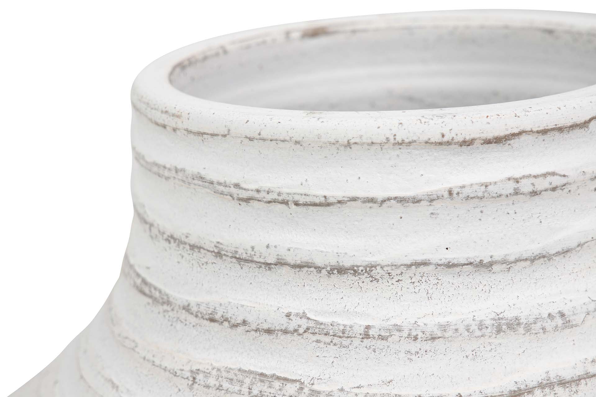 WHITE CERAMIC VASE 35x35x40 CM