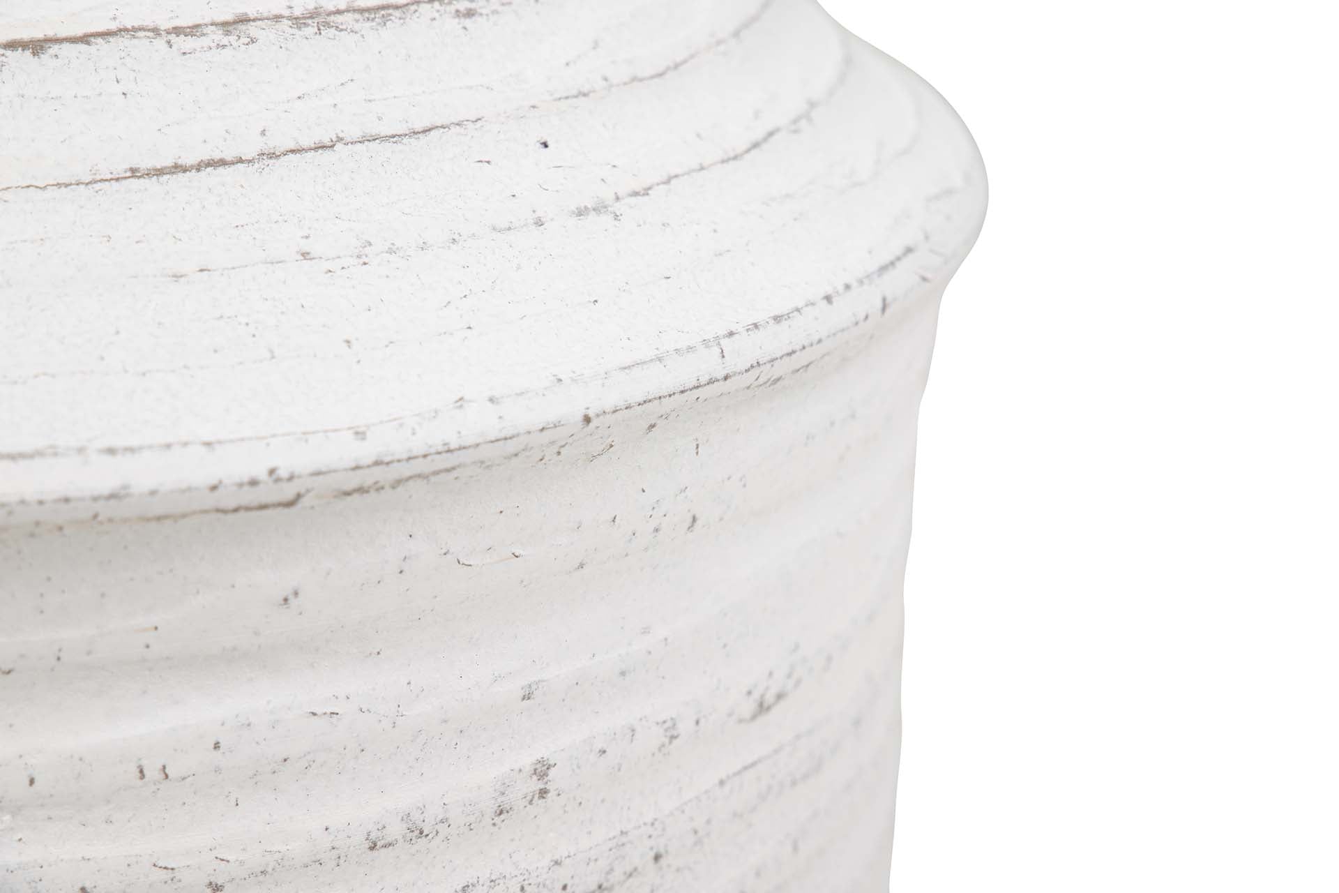 WHITE CERAMIC VASE 35x35x40 CM