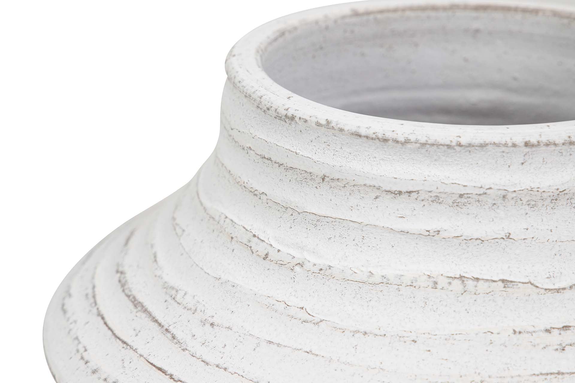 WHITE CERAMIC VASE 30x30x32 CM