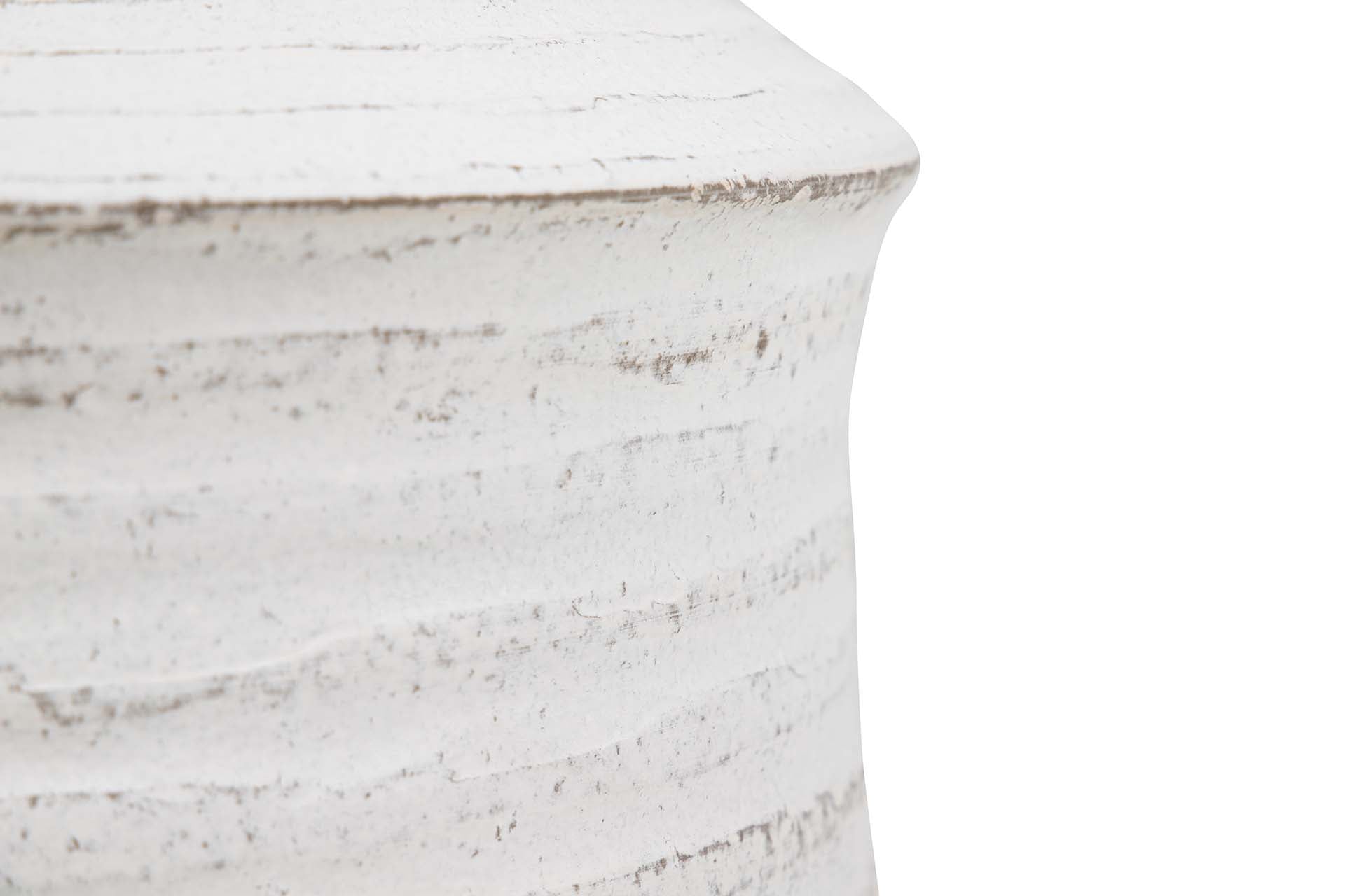 WHITE CERAMIC VASE 30x30x32 CM