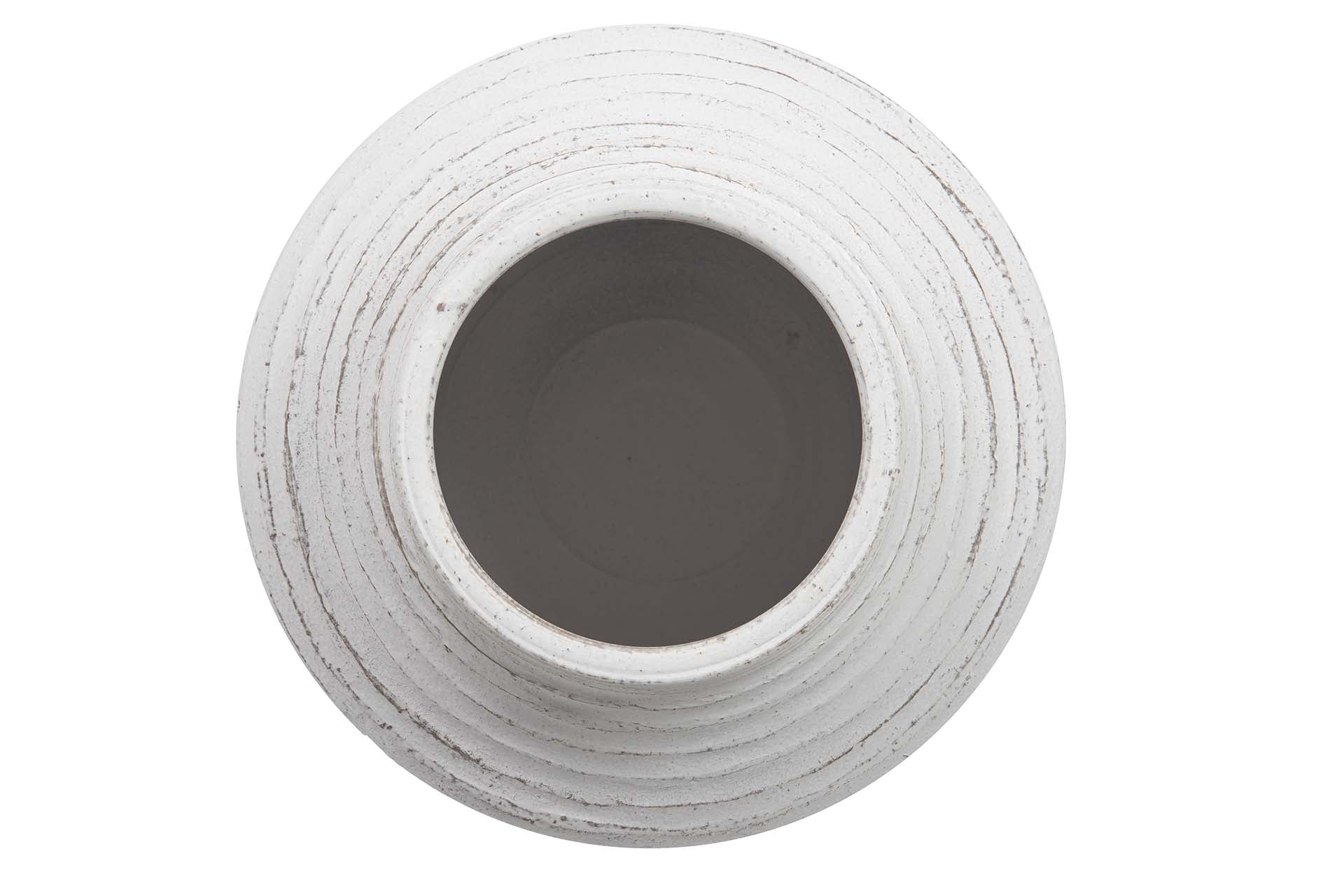 WHITE CERAMIC VASE 30x30x32 CM