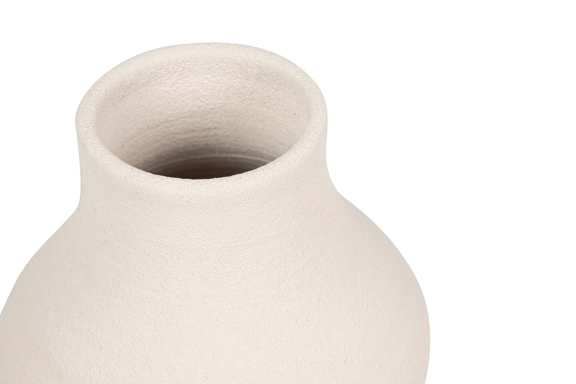 BEIGE CERAMIC VASE 25x25x60 CM
