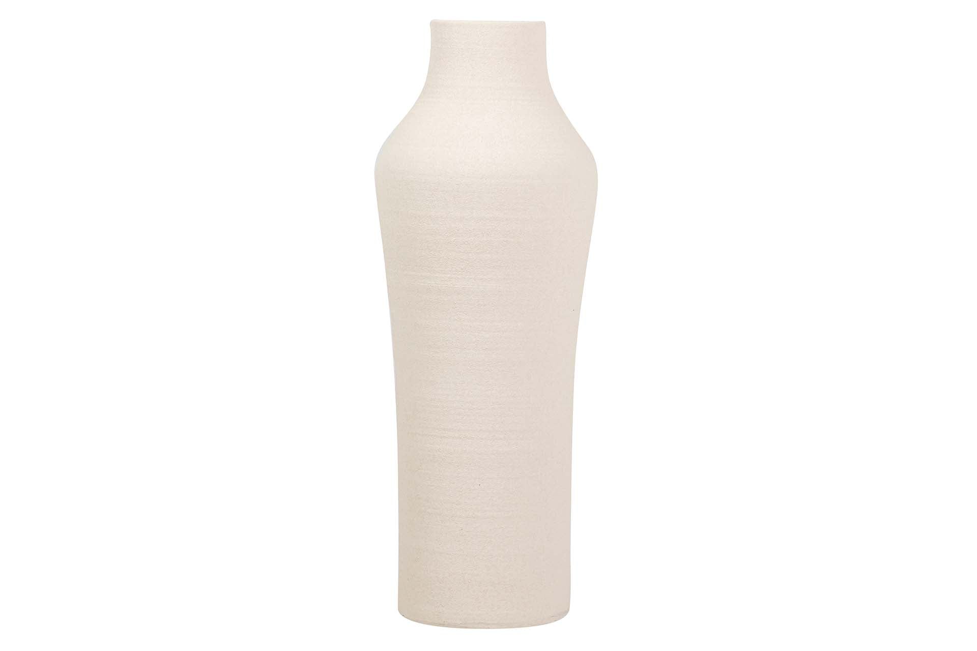 BEIGE CERAMIC VASE 30x30x80 CM