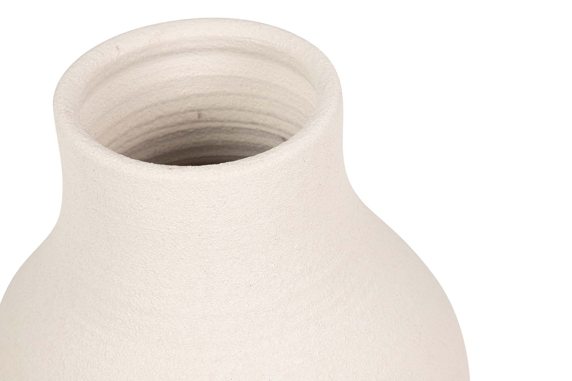 BEIGE CERAMIC VASE 30x30x80 CM