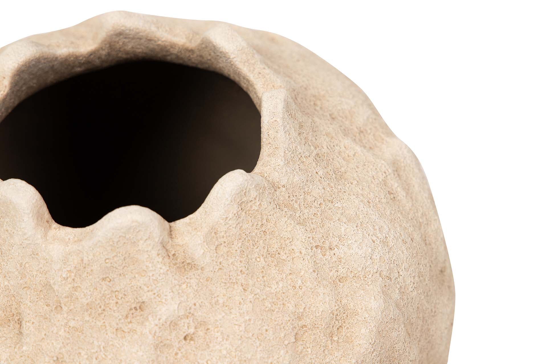 BROWN CERAMIC VASE 18x18x20 CM