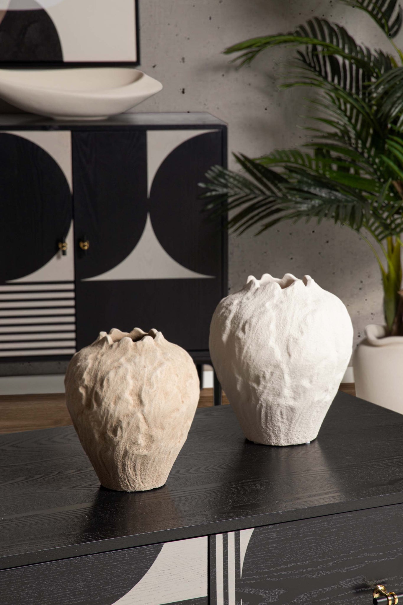 JARRON CERAMICA BEIGE 21x21x24 CM