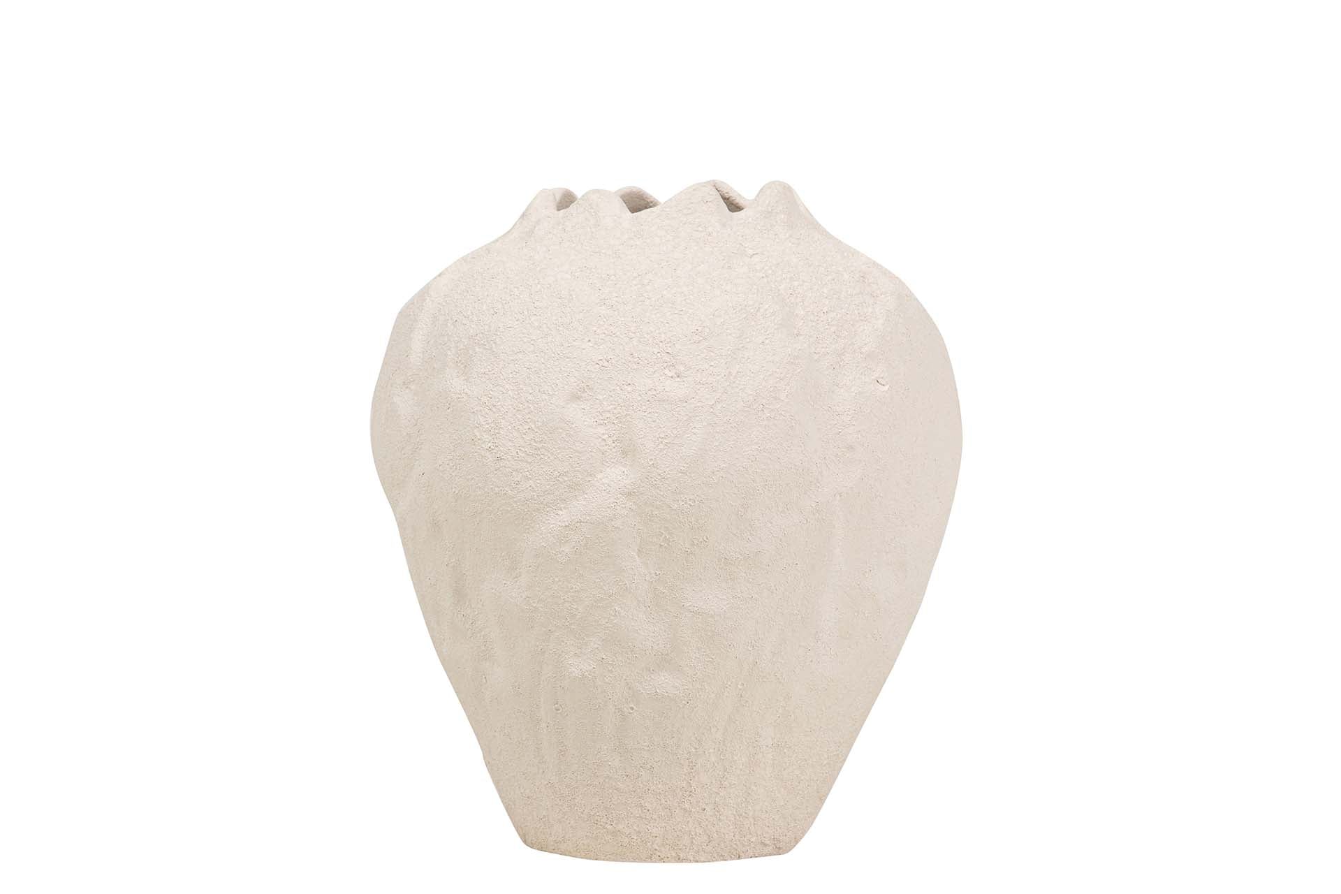 JARRON CERAMICA BEIGE 18x18x20 CM