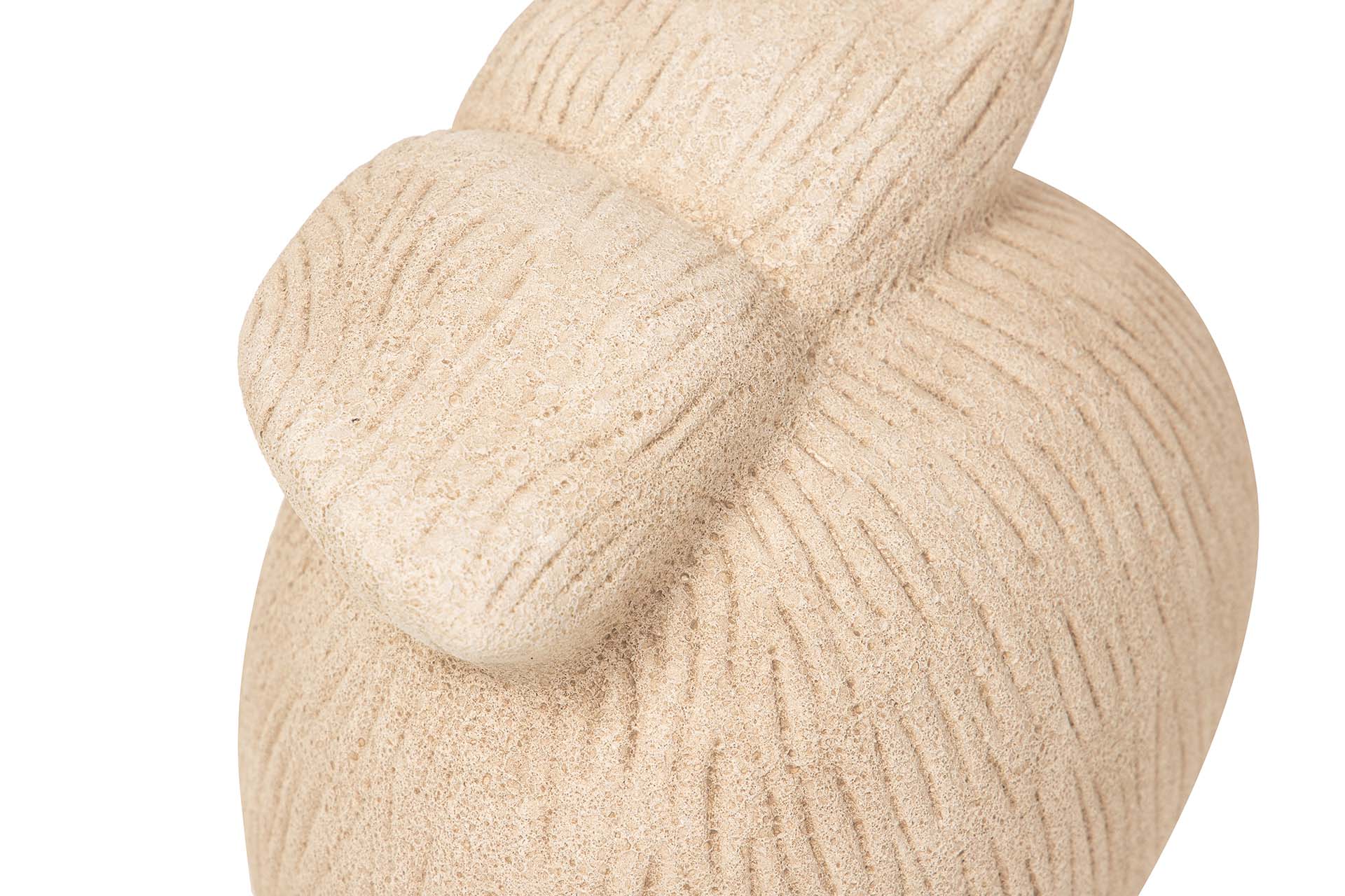 FIGURA BUHO CERAMICA MARRON 19x19x19 CM