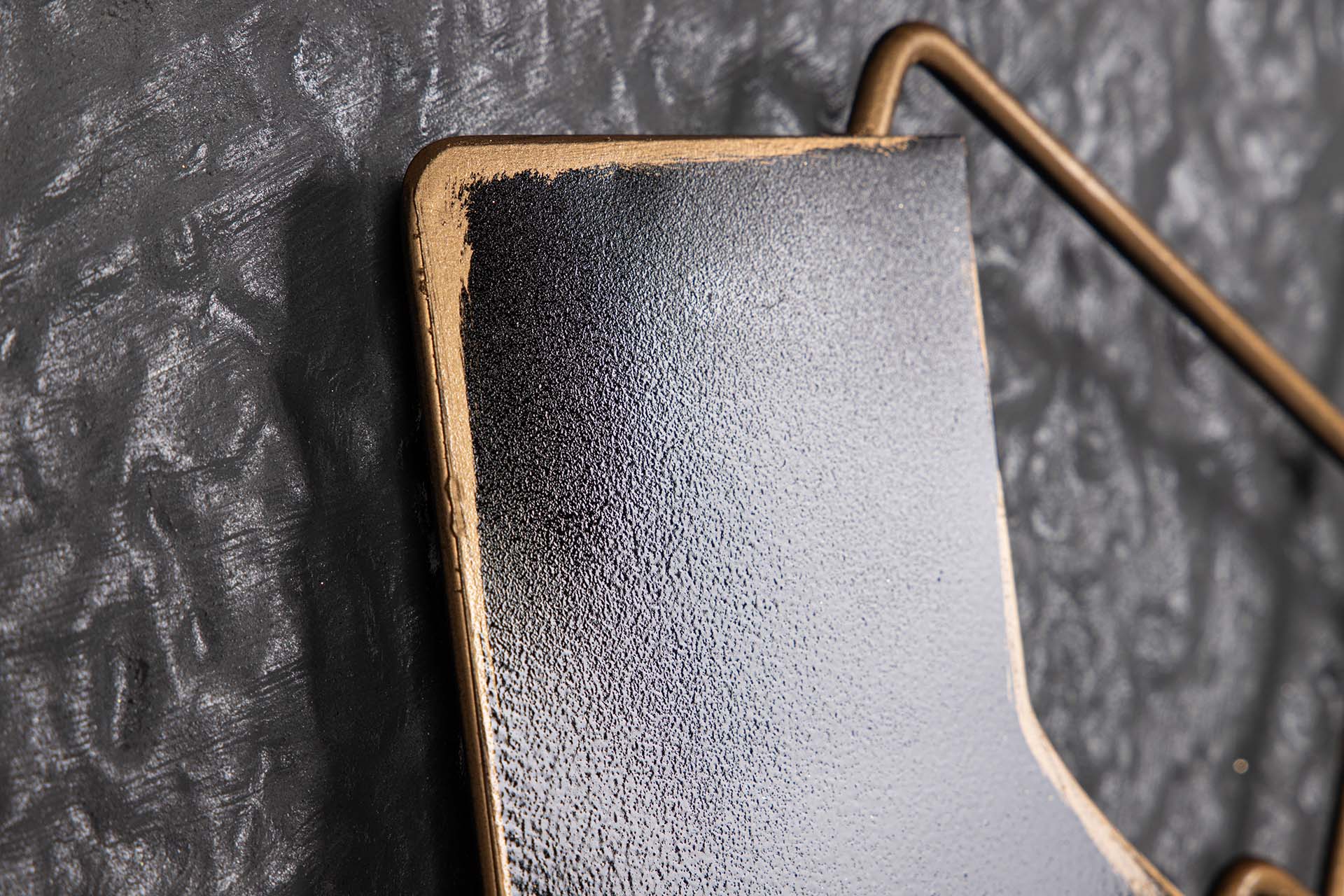 DECORAÇÃO DE PAREDE DE METAL PRETO CINZA 51x7x74 CM