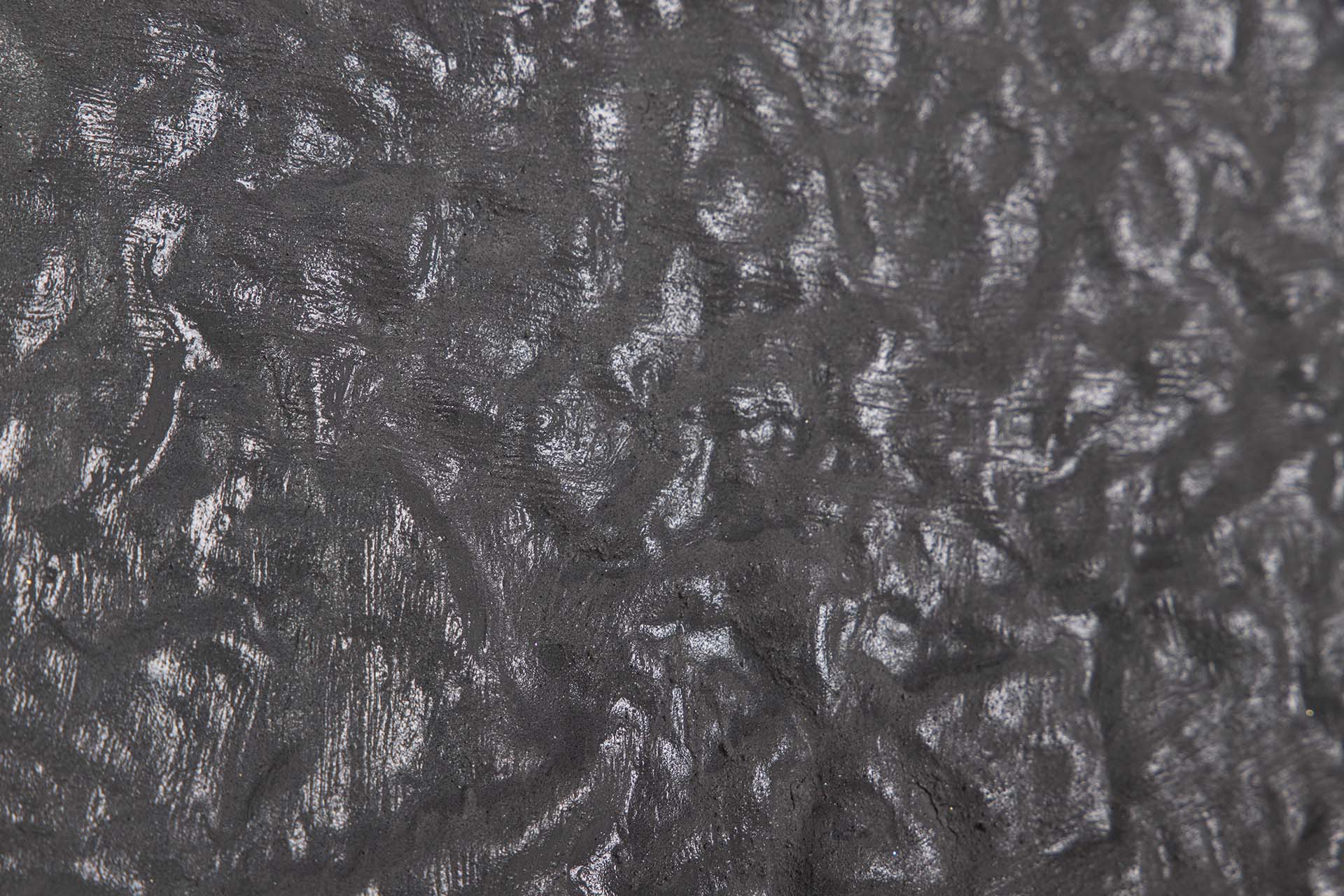 DECORAÇÃO DE PAREDE DE METAL PRETO CINZA 51x7x74 CM