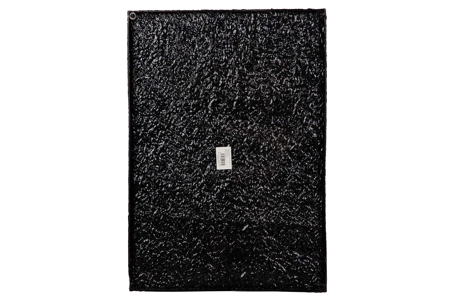 DECORAÇÃO DE PAREDE DE METAL PRETO CINZA 51x7x74 CM