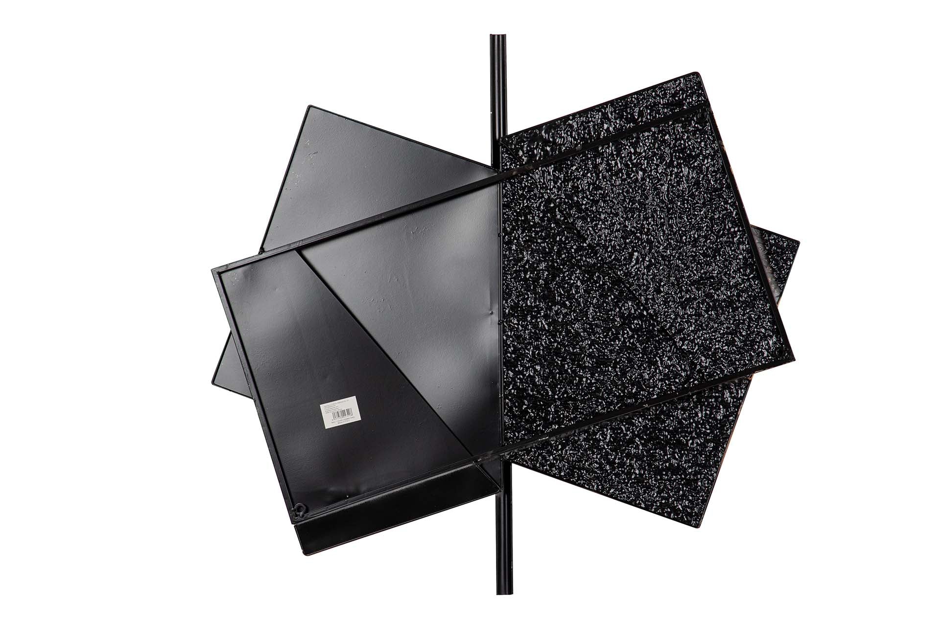 DECORAÇÃO DE PAREDE DE METAL PRETO DOURADO 98x5x88 CM