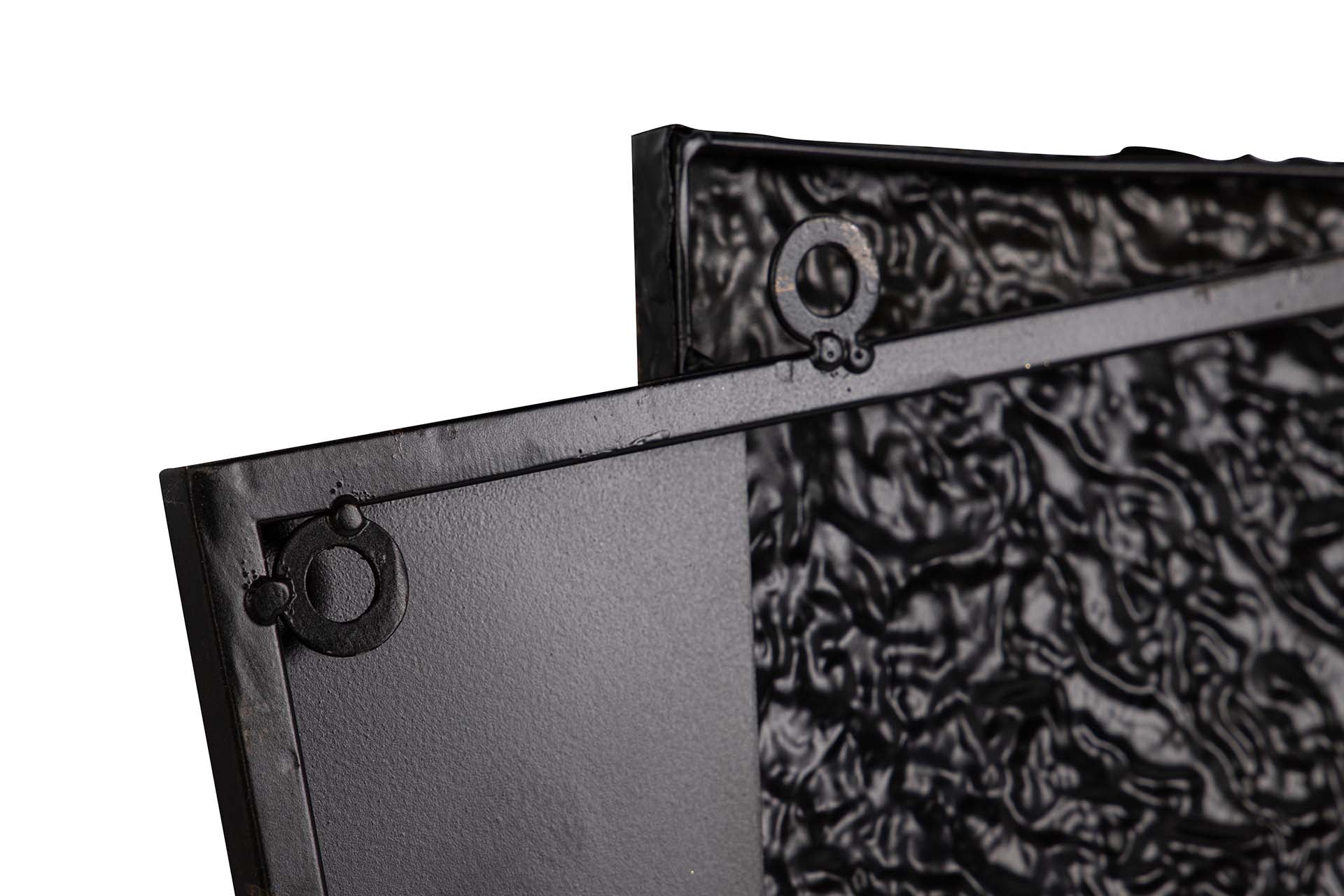 ORNAMENTO DE PAREDE DE METAL CINZA DOURADO 88x6x104 CM