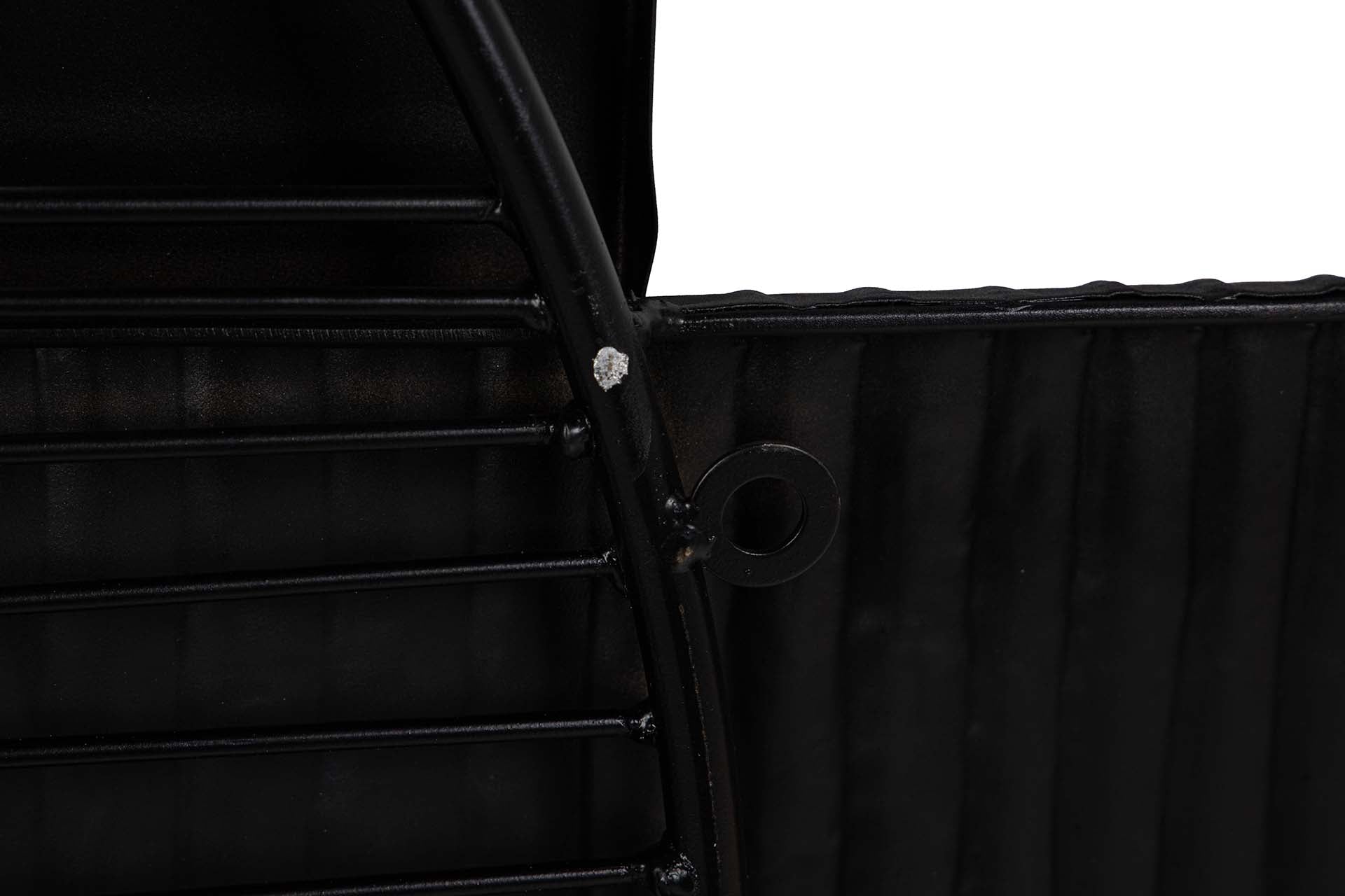 DECORAÇÃO DE PAREDE DE METAL PRETO E BRANCO 88x5x60 CM