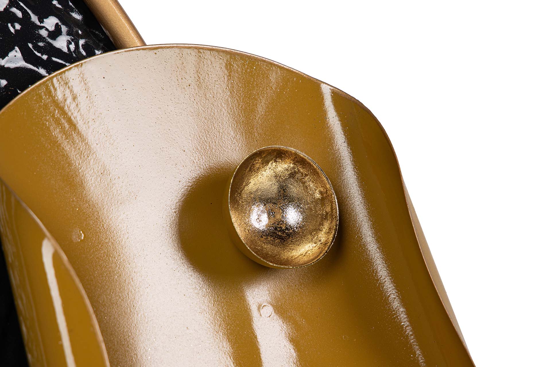 DECORAÇÃO DE PAREDE DE METAL PRETO E BRANCO 88x5x60 CM