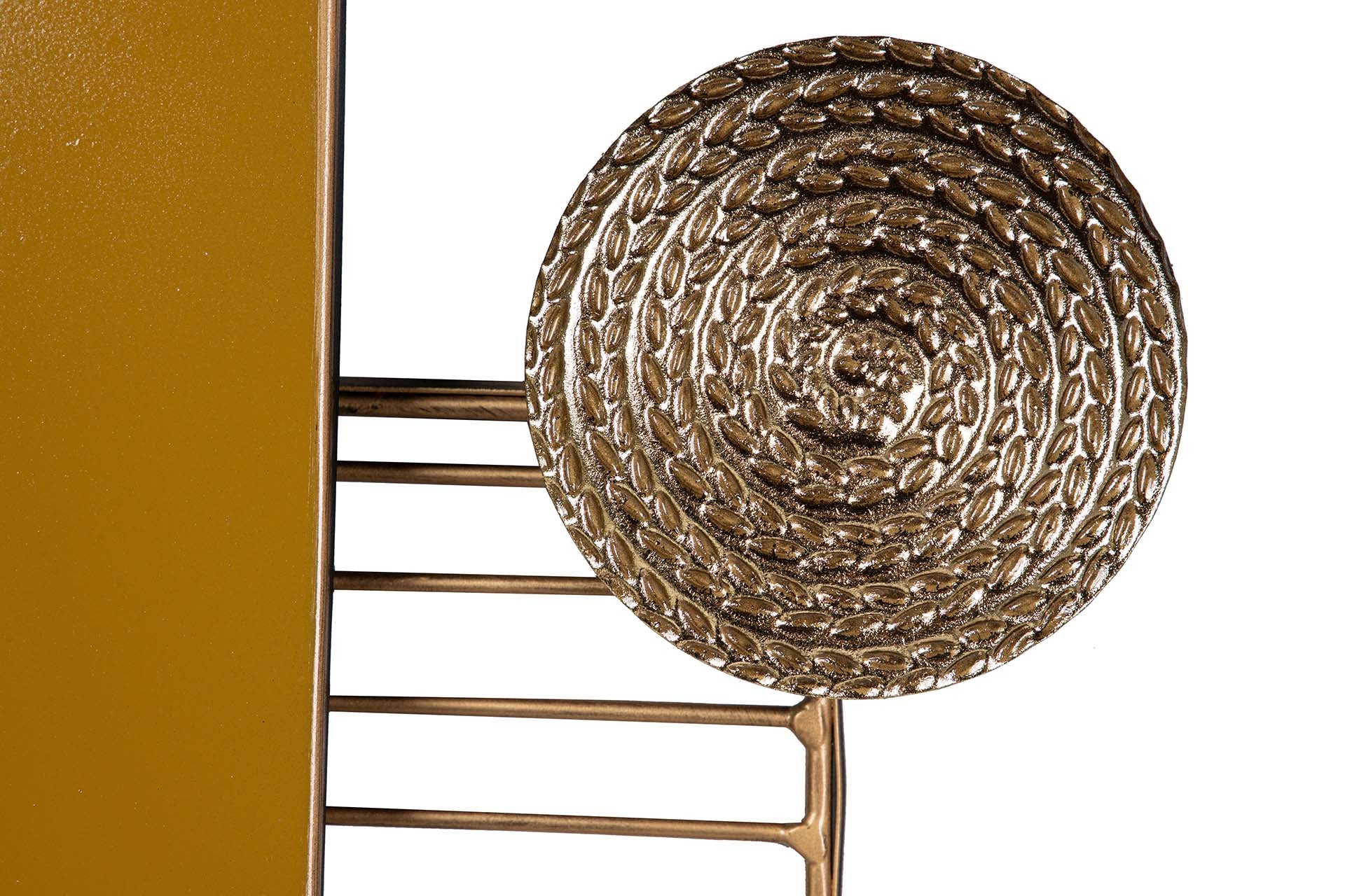 DECORAÇÃO DE PAREDE DE METAL PRETO E BRANCO 88x5x60 CM