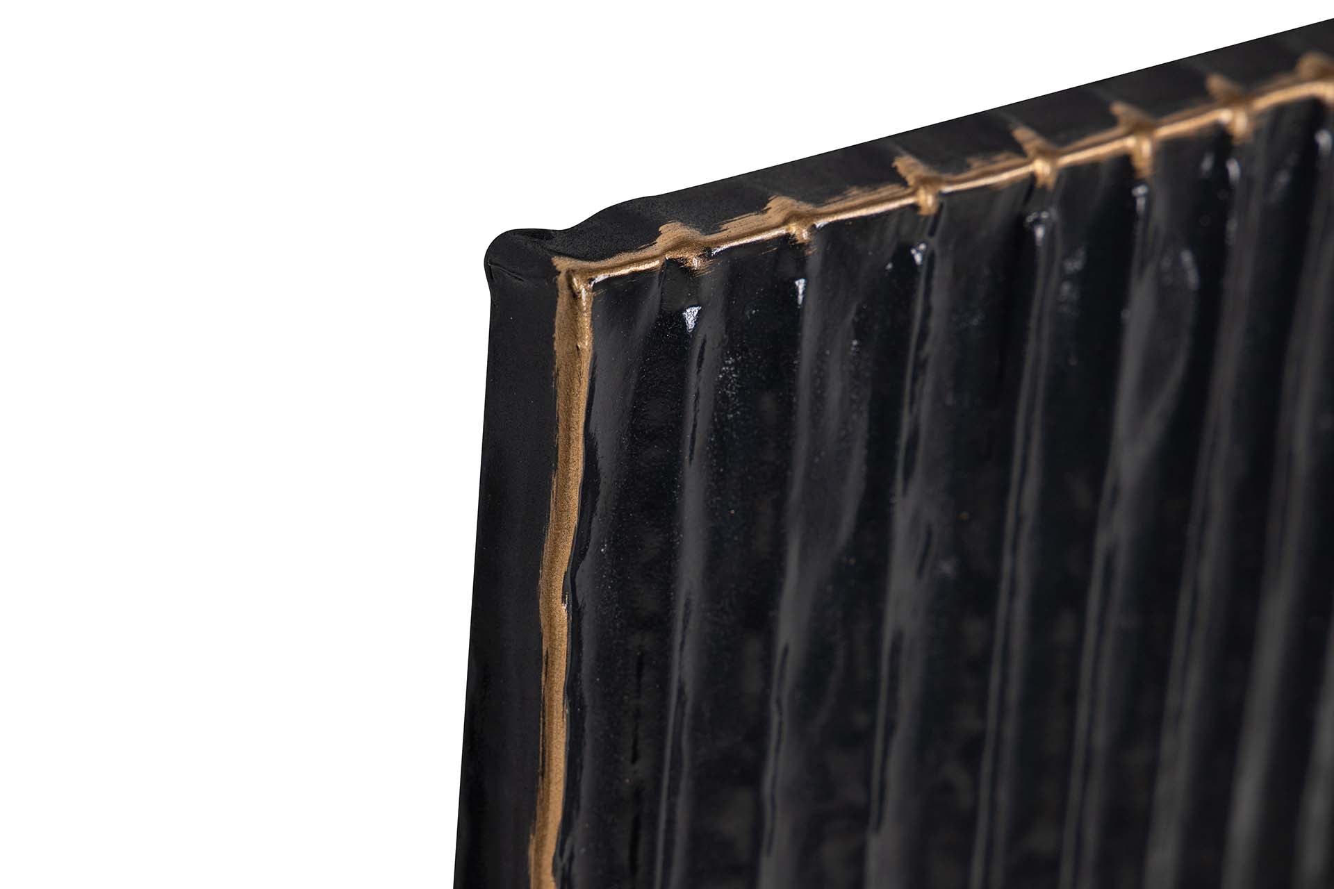 DECORAÇÃO DE PAREDE DE METAL PRETO E BRANCO 88x5x60 CM