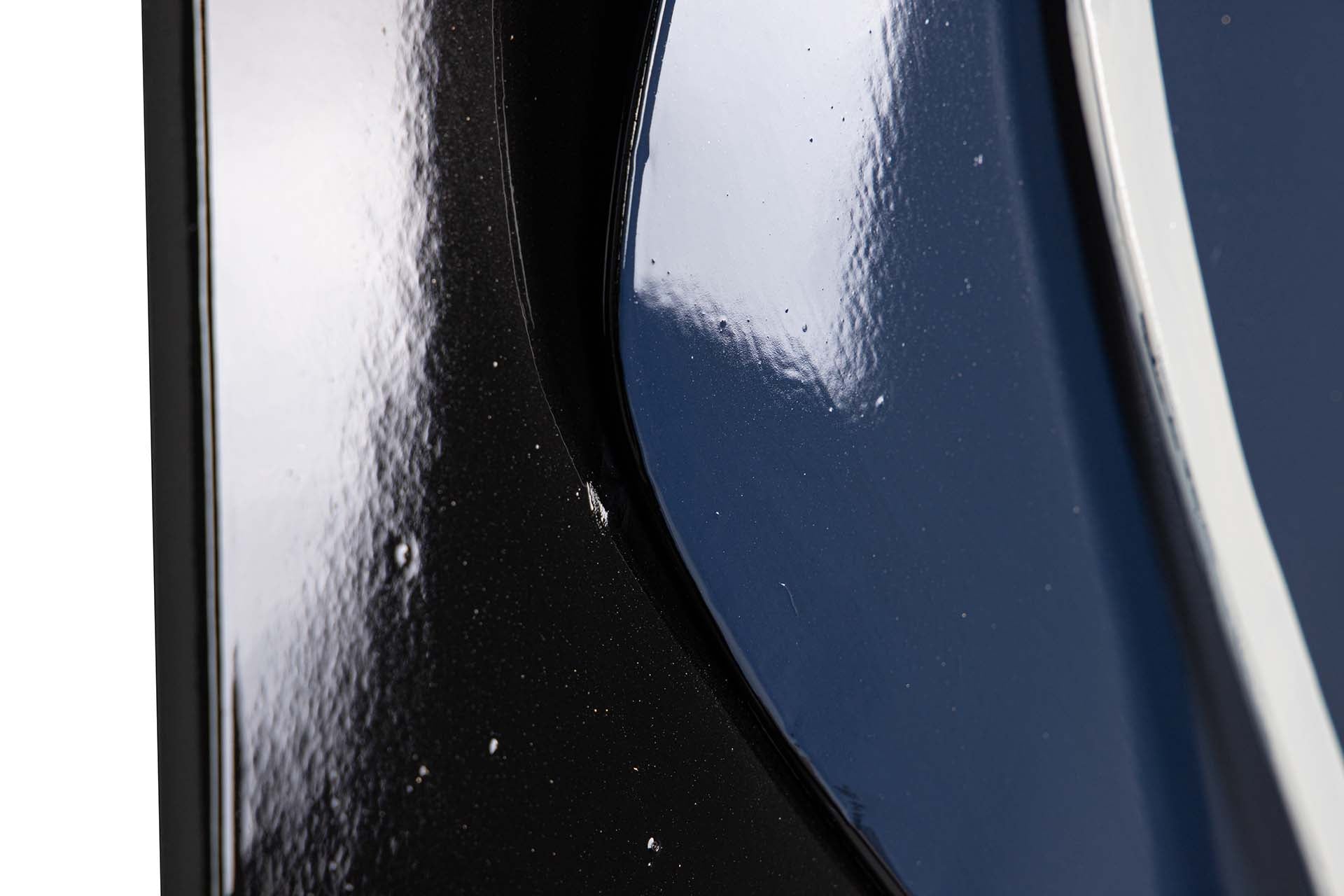 BLACK BLUE METAL WALL DECORATION 66x6x81 CM
