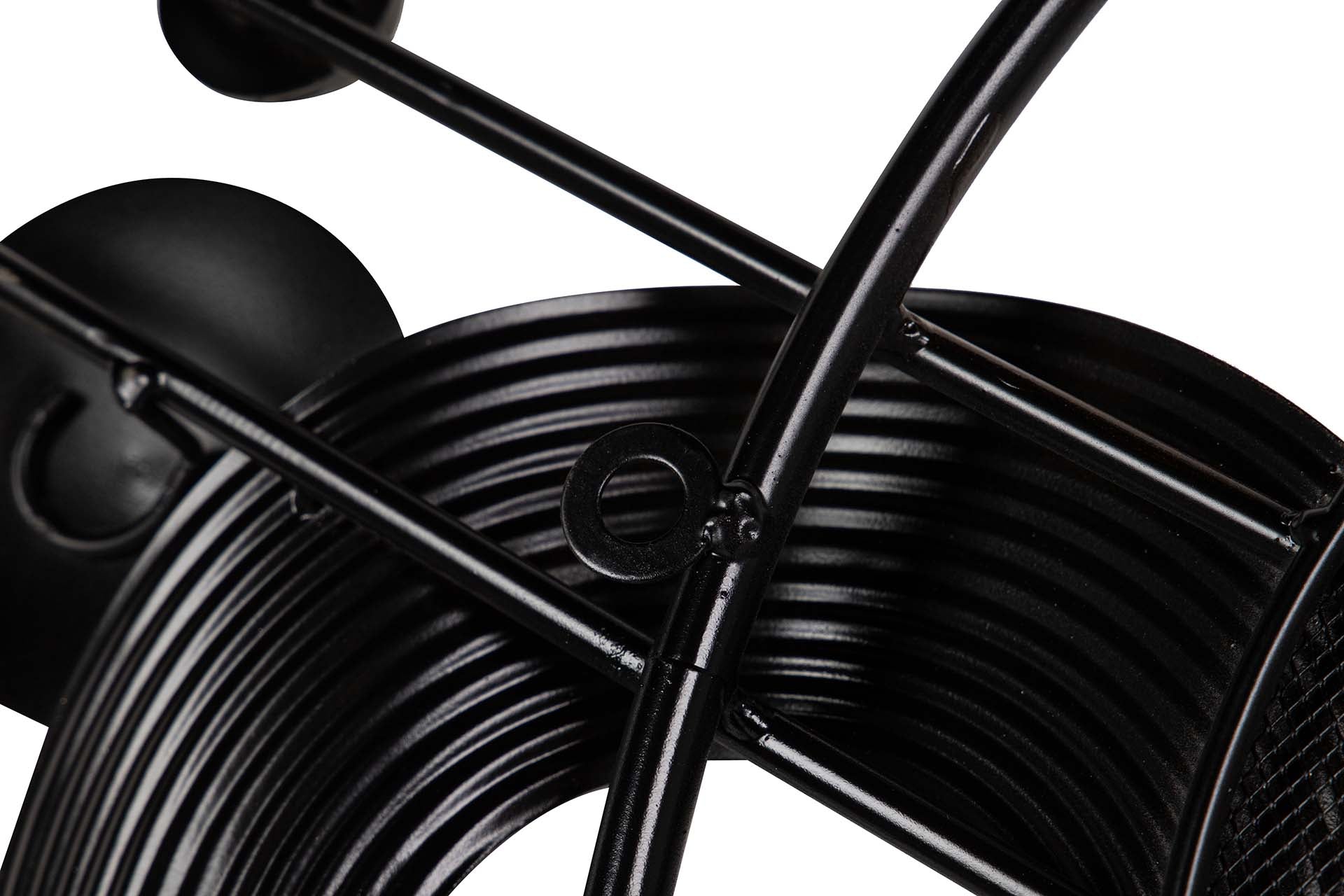 ORNAMENTO DE PAREDE DE METAL PRETO DOURADO 91x5x50 CM