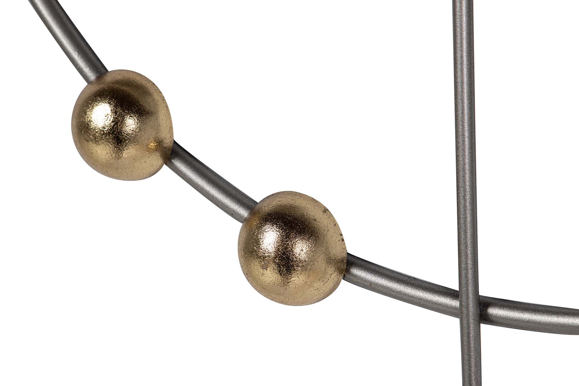 DECORAÇÃO DE PAREDE DE METAL MARROM DOURADO 84x5x67 CM