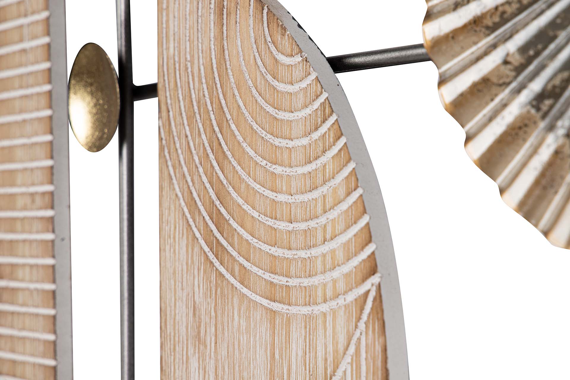 DECORAÇÃO DE PAREDE DE METAL MARROM DOURADO 84x5x67 CM