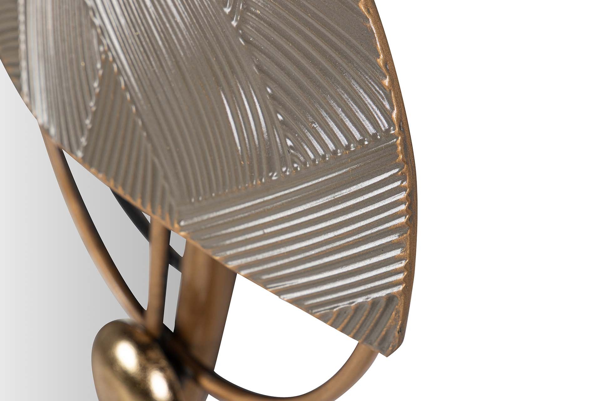 DECORAÇÃO DE PAREDE DE METAL ESPELHO MARROM DOURADO 94x8x70 CM