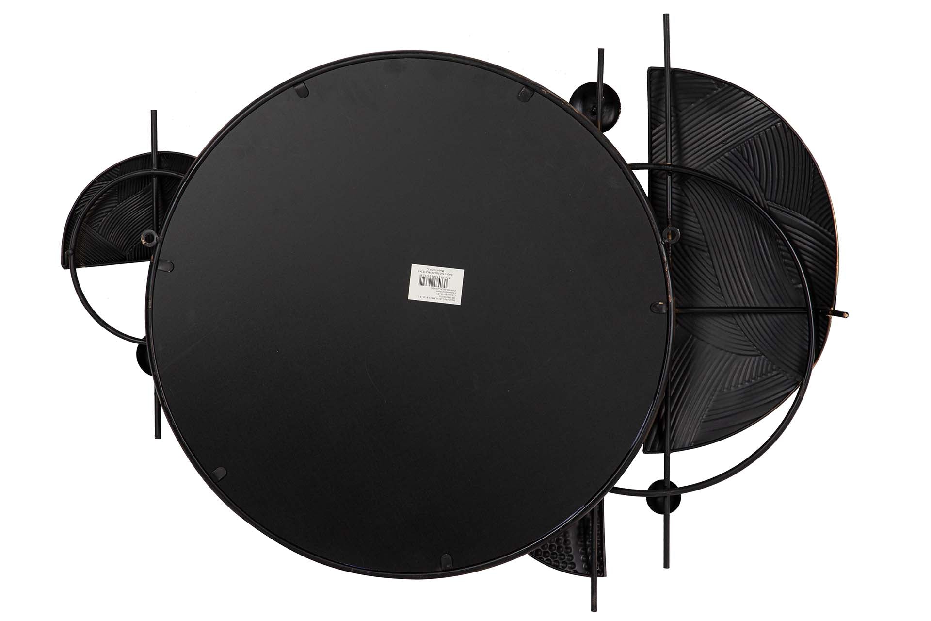 DECORAÇÃO DE PAREDE DE METAL ESPELHO MARROM DOURADO 94x8x70 CM