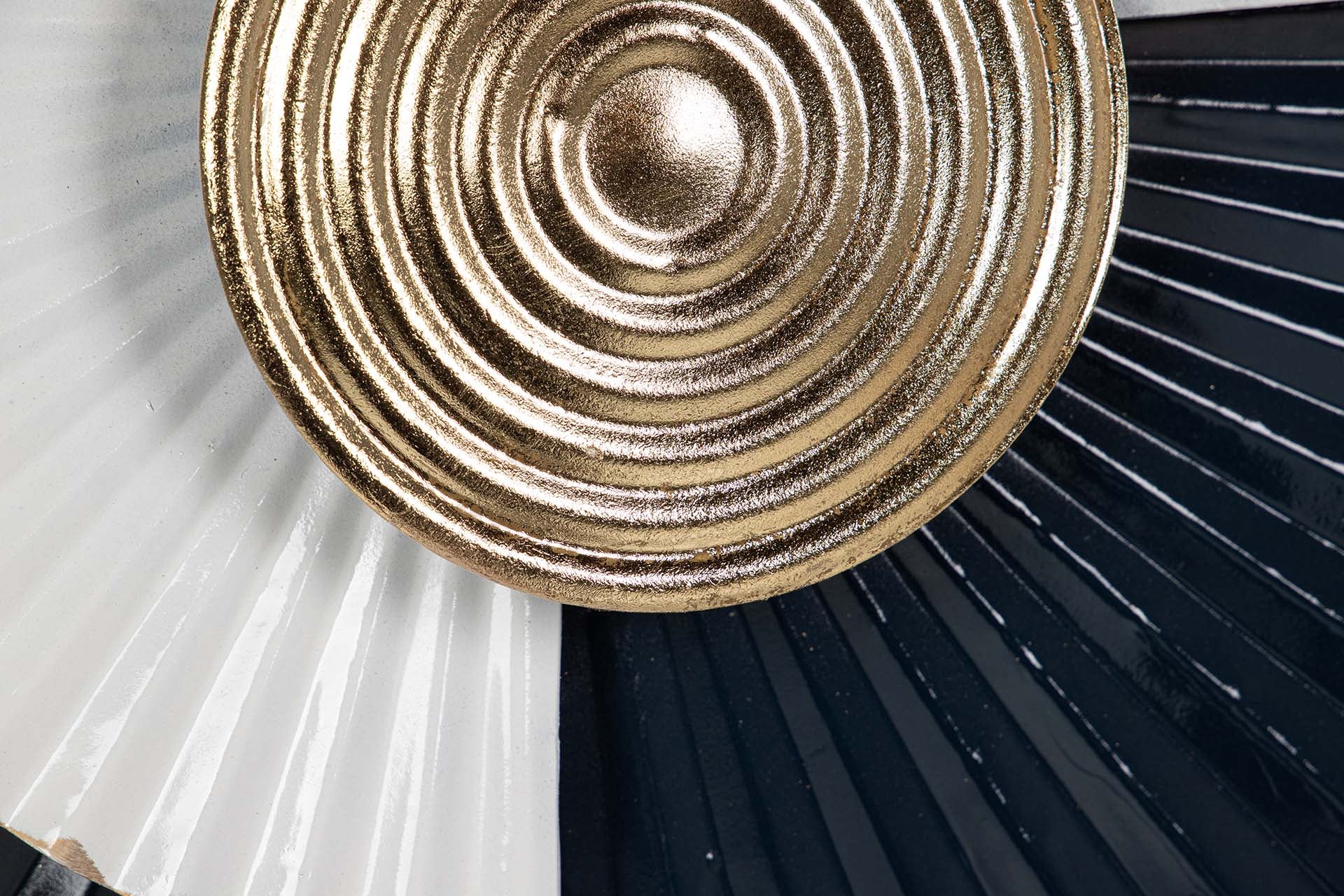 DECORAÇÃO DE PAREDE DE METAL AZUL DOURADO 71x6x77 CM