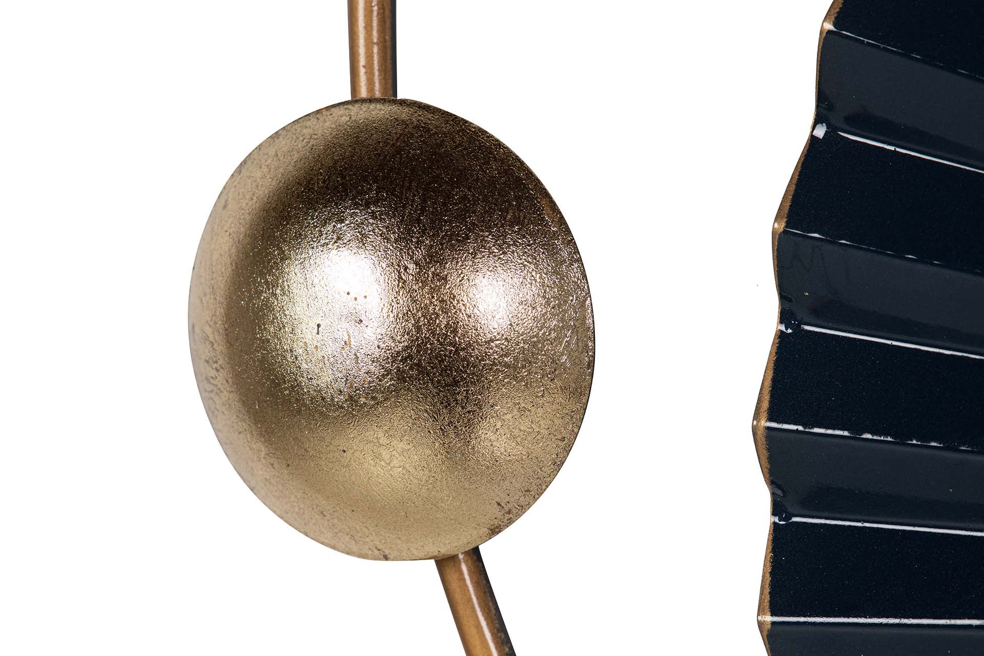 DECORAÇÃO DE PAREDE DE METAL AZUL DOURADO 71x6x77 CM