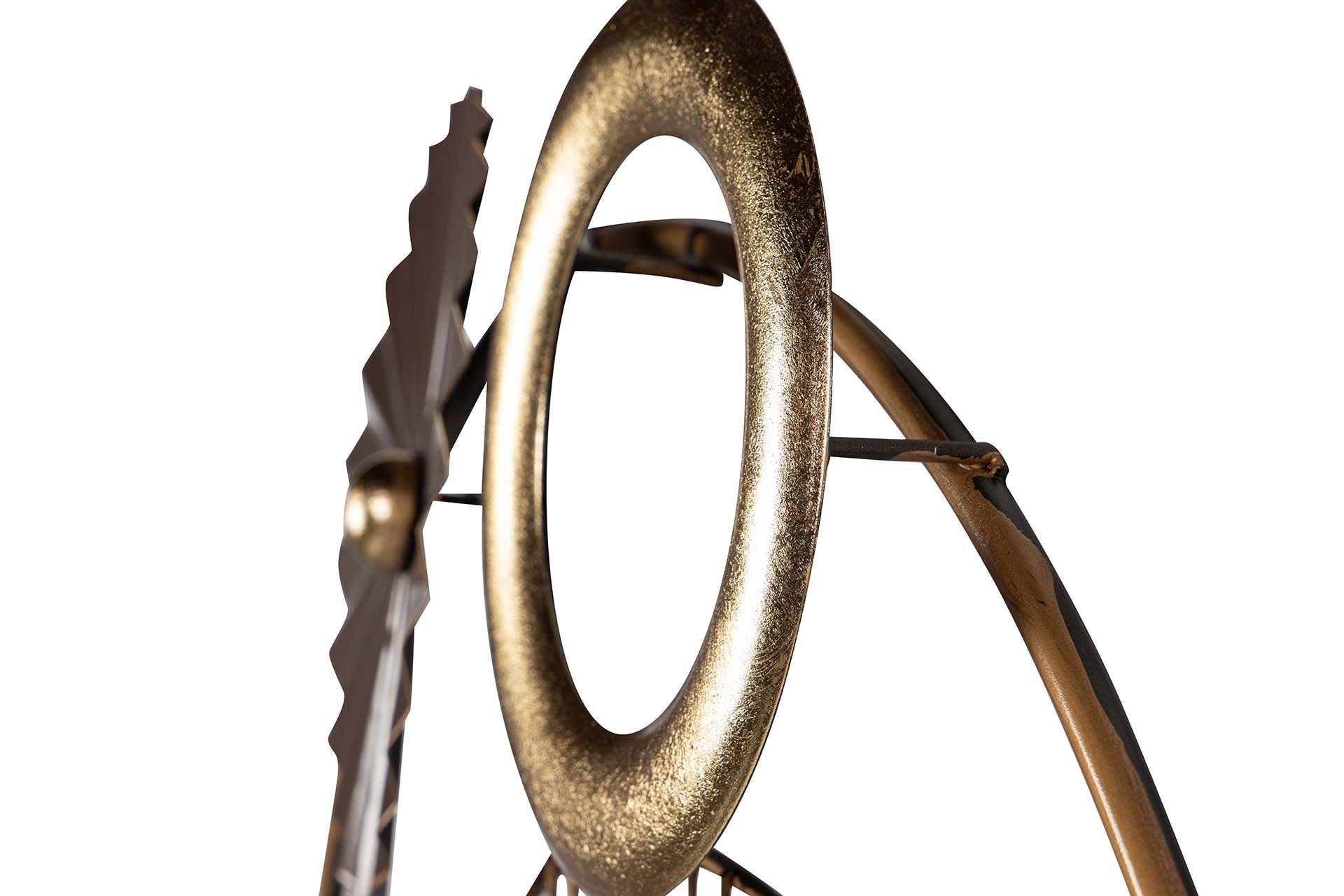 DECORAÇÃO DE PAREDE DE METAL AZUL DOURADO 71x6x77 CM