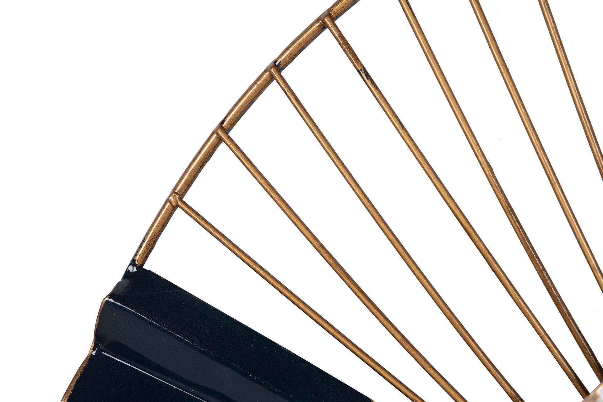 DECORAÇÃO DE PAREDE DE METAL AZUL DOURADO 71x6x77 CM