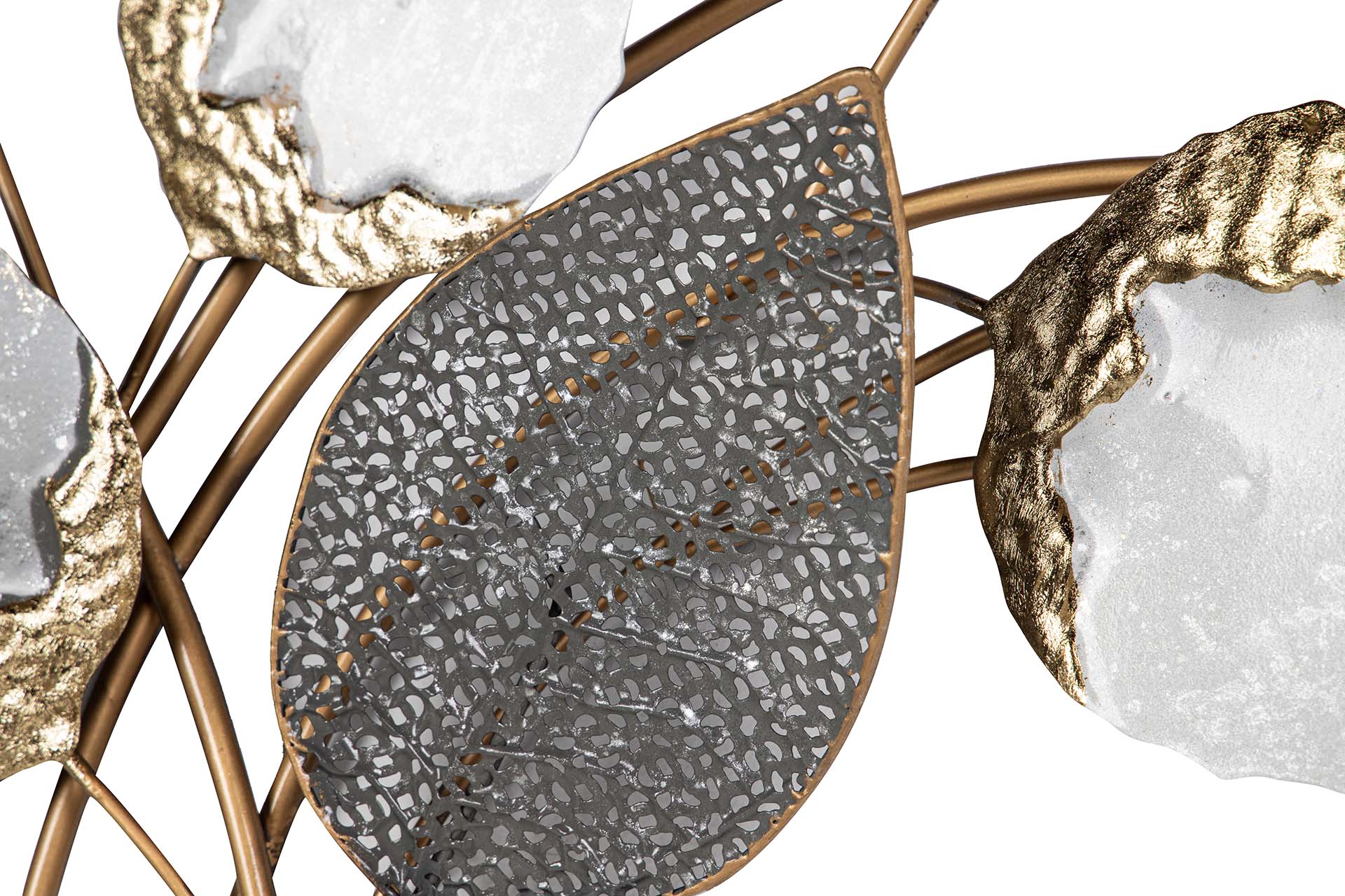 ADORNO PARED METAL DORADO MARRON 118x6x60 CM