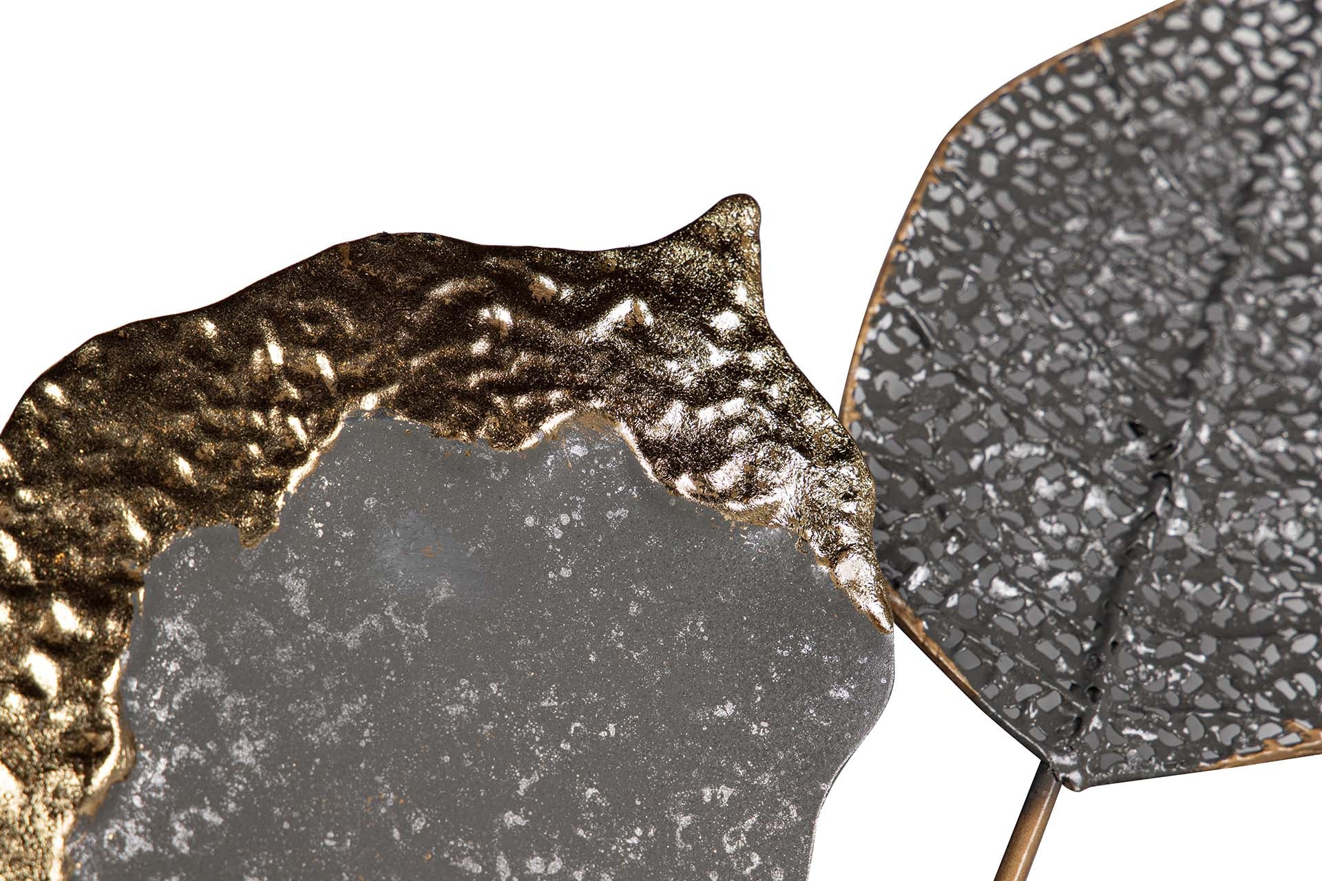ORNAMENTO DE PAREDE DE METAL MARROM DOURADO 118x6x60 CM