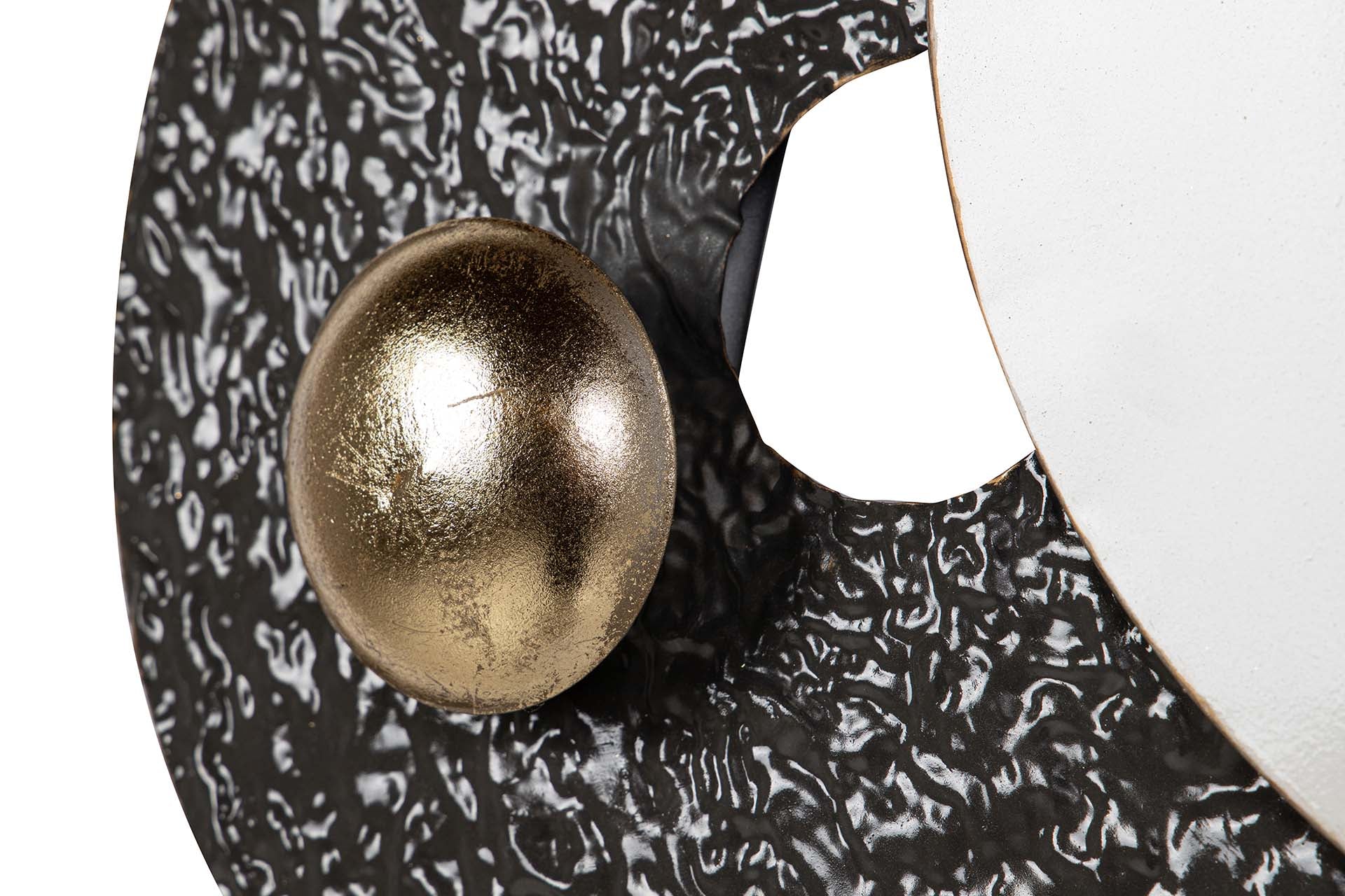 DECORAÇÃO DE PAREDE DE METAL PRETO E BRANCO 71x6x59 CM