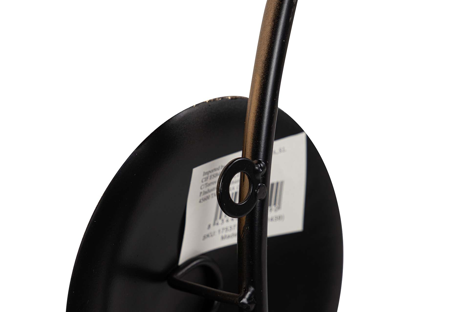 DECORAÇÃO DE PAREDE DE METAL PRETO E BRANCO 71x6x59 CM