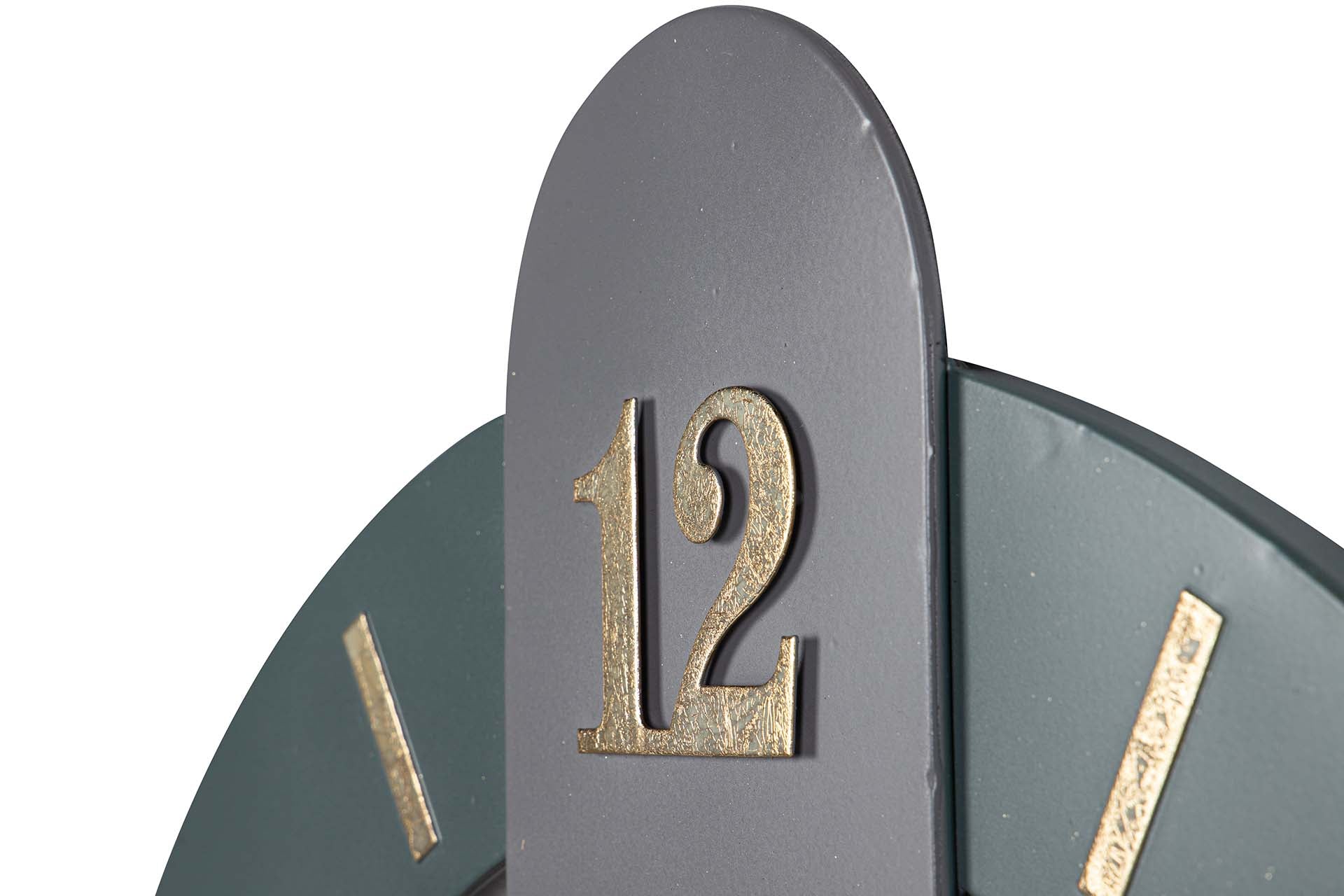 RELÓGIO DE PAREDE DE METAL CINZA DOURADO 59x4x71 CM