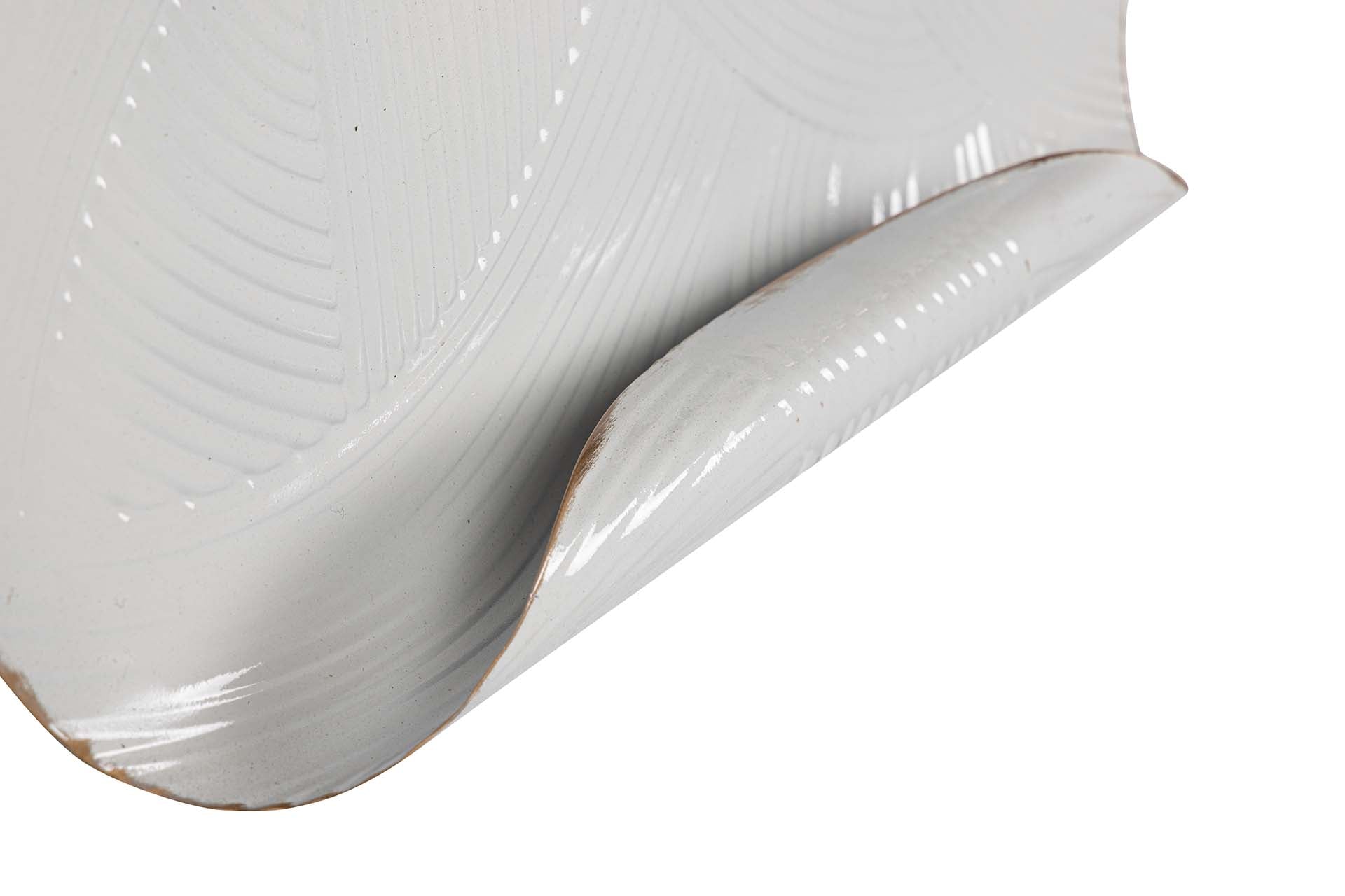 Espelho de parede de metal cinza branco 80x8x71 cm
