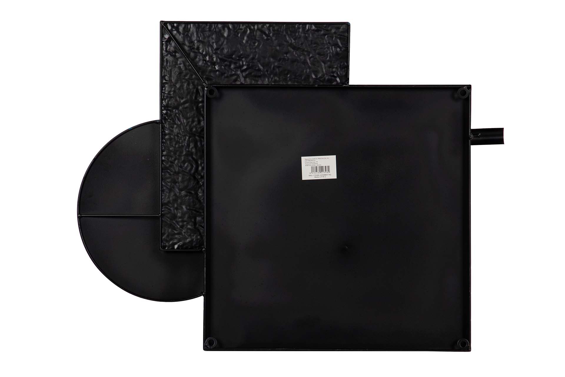 ORNAMENTO DE PAREDE DE METAL AZUL PRETO 74x6x58 CM