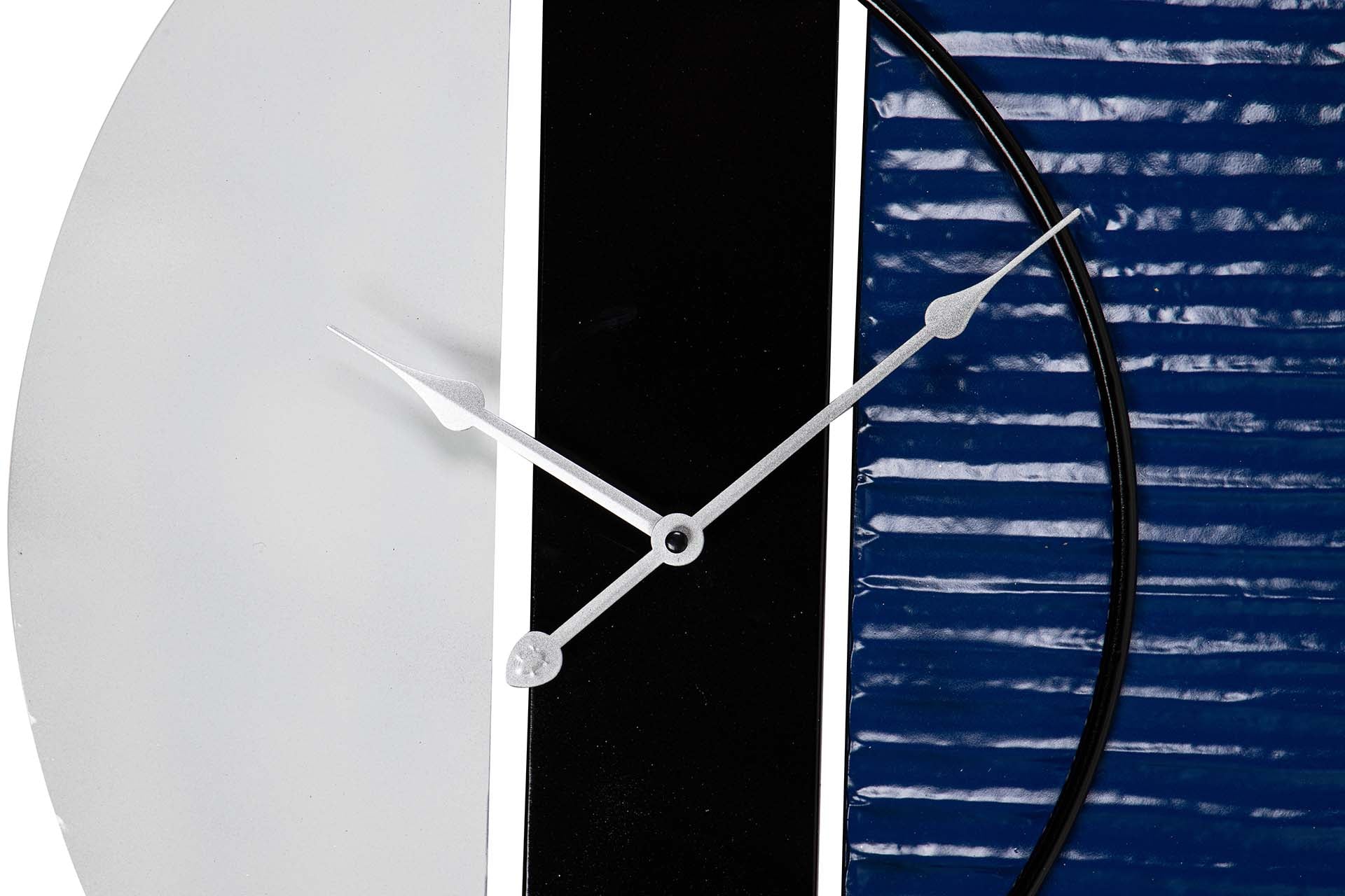 RELOJ PARED METAL AZUL NEGRO 62x6x57 CM