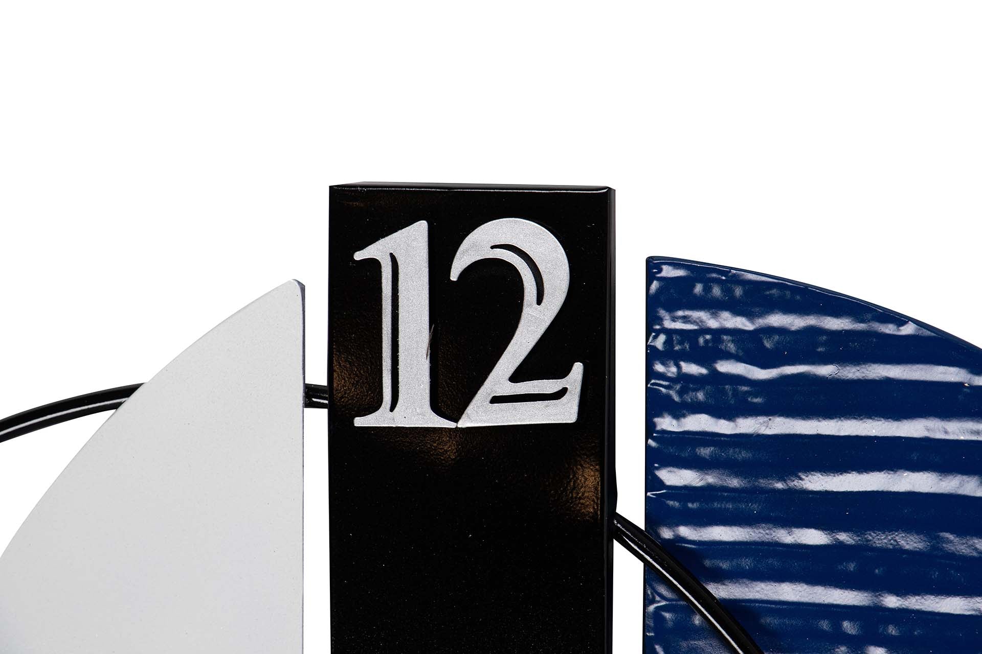 RELOJ PARED METAL AZUL NEGRO 62x6x57 CM