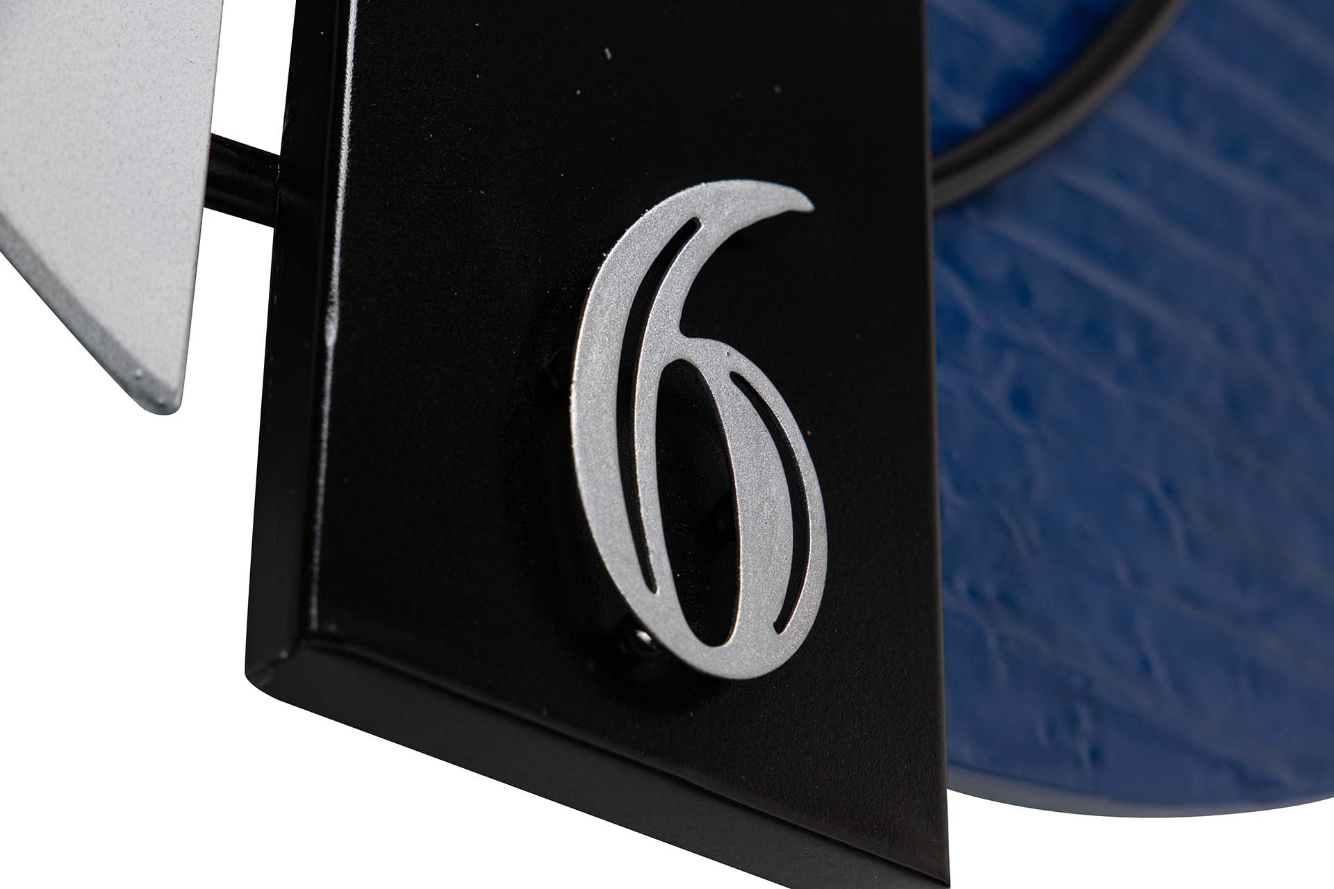 RELOJ PARED METAL AZUL NEGRO 62x6x57 CM