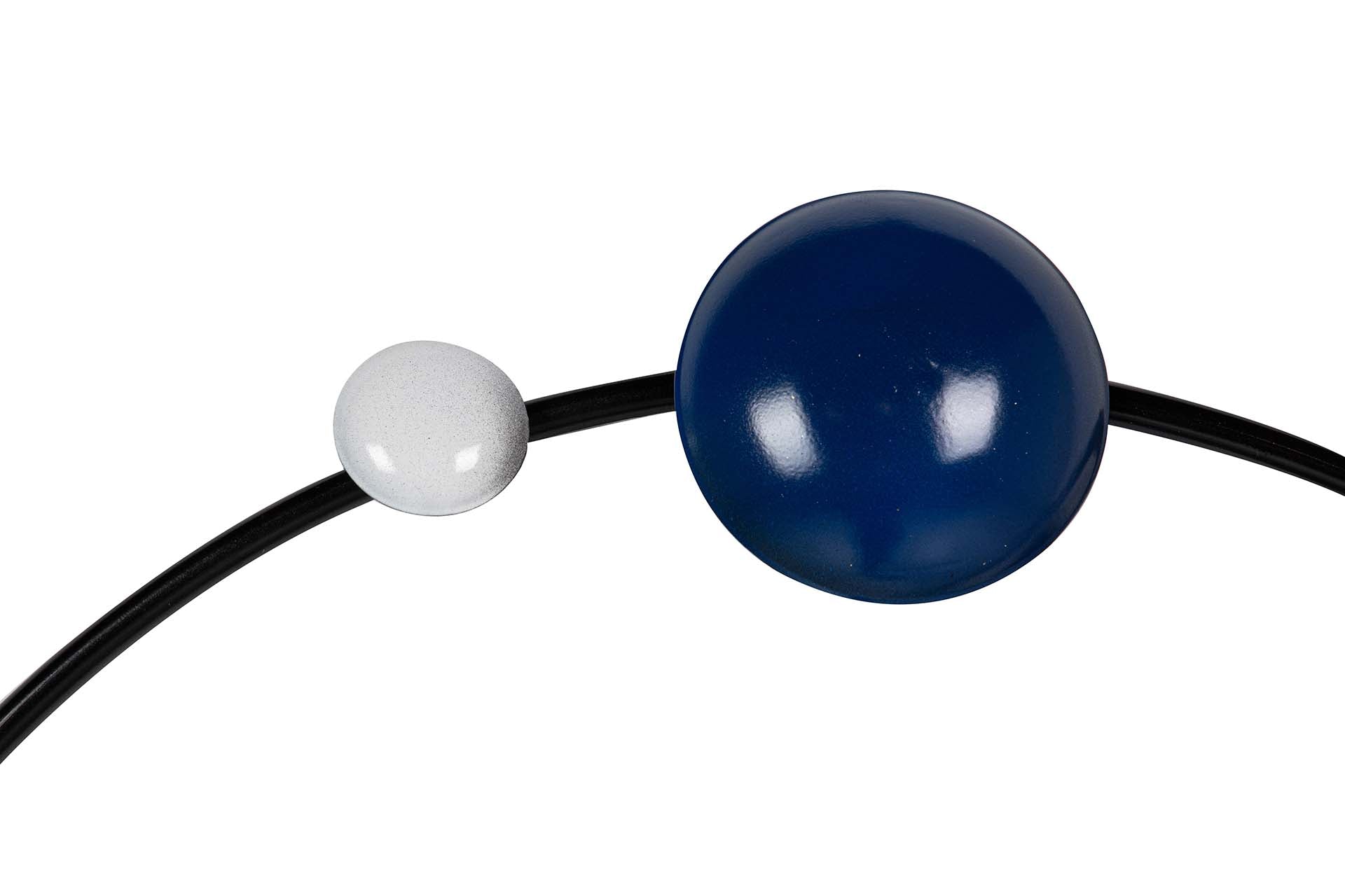 RELOJ PARED METAL AZUL NEGRO 62x6x57 CM