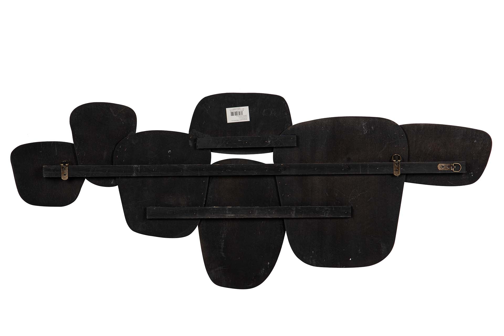 ORNAMENTO DE PAREDE DE METAL BEGE MARROM 128x4x53 CM