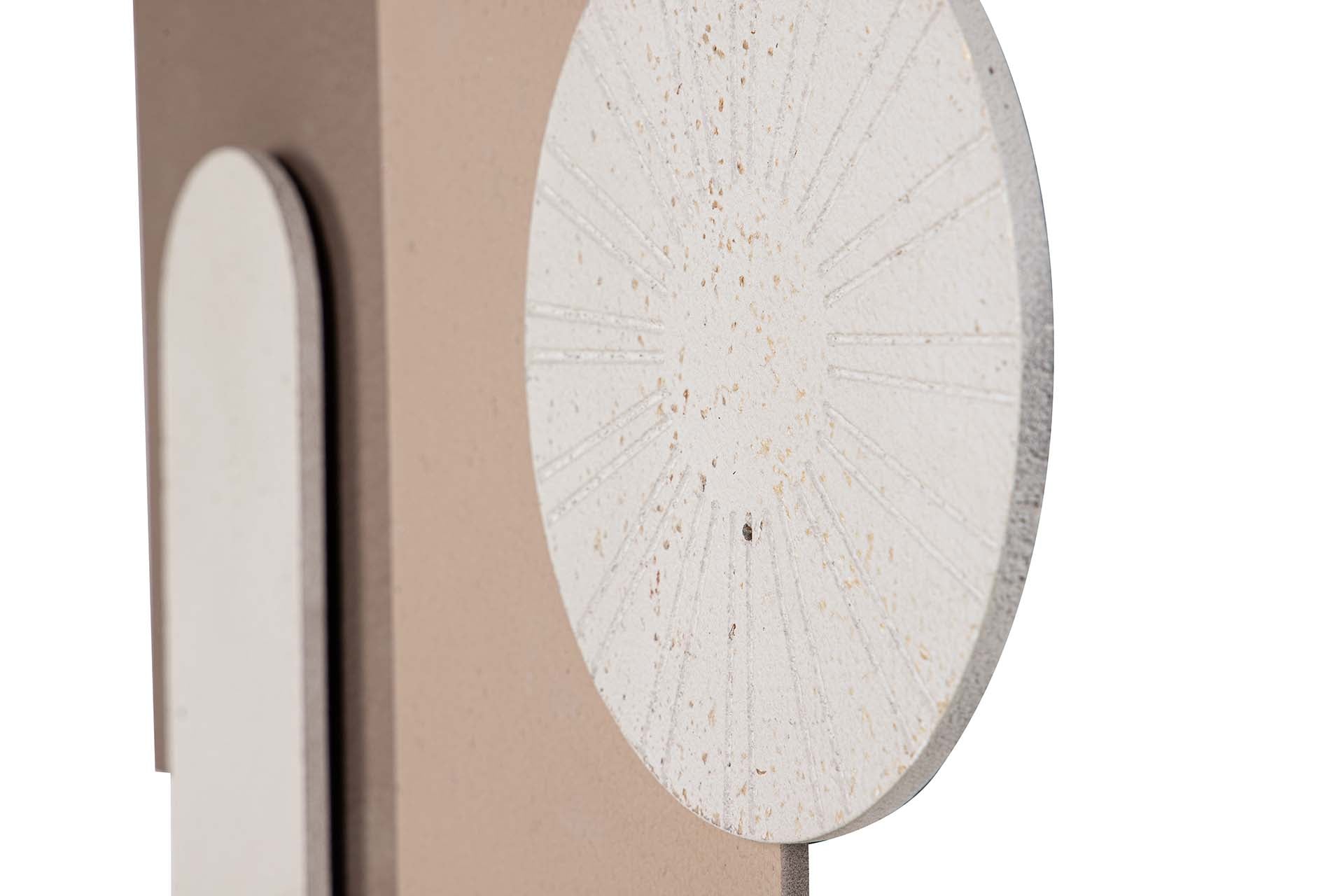ORNAMENTO DE PAREDE DE METAL BEGE MARROM 41x2x60 CM