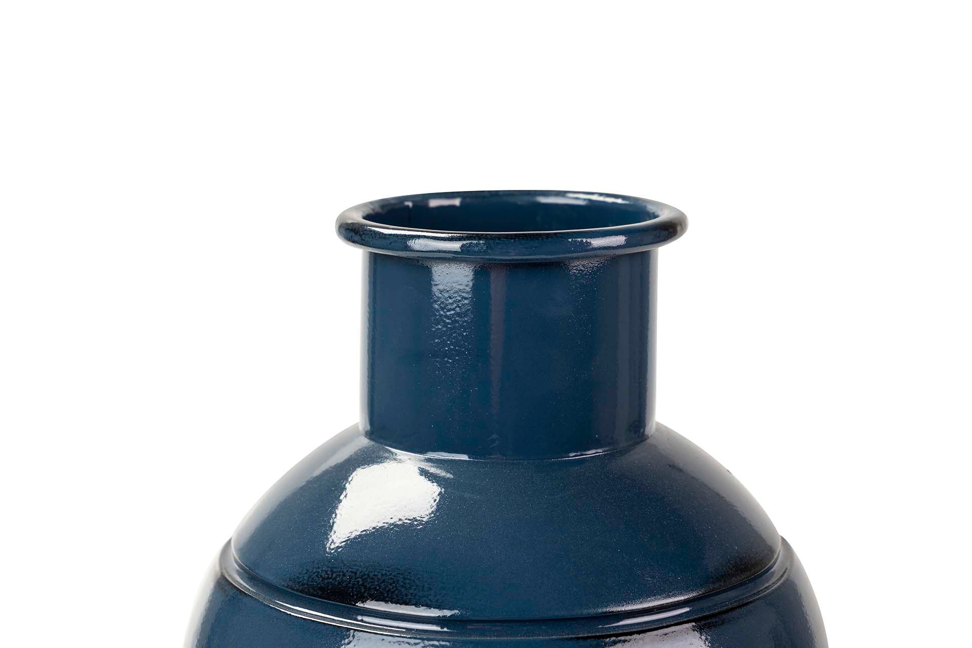 BLACK METAL VASE 26x26x40 CM