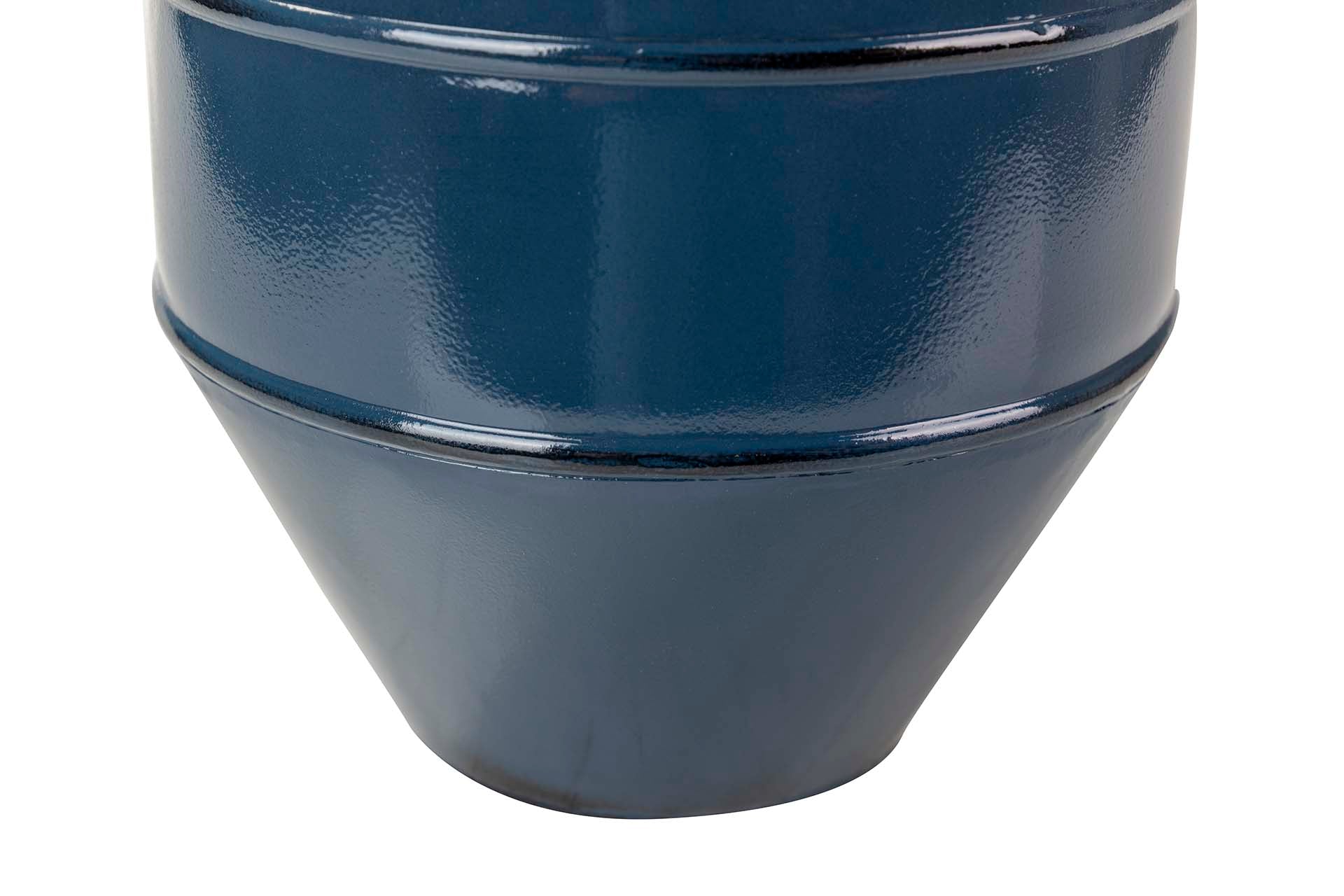 BLACK METAL VASE 26x26x40 CM