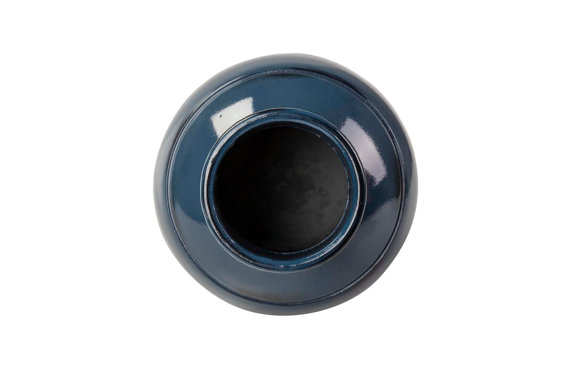 BLACK METAL VASE 26x26x40 CM