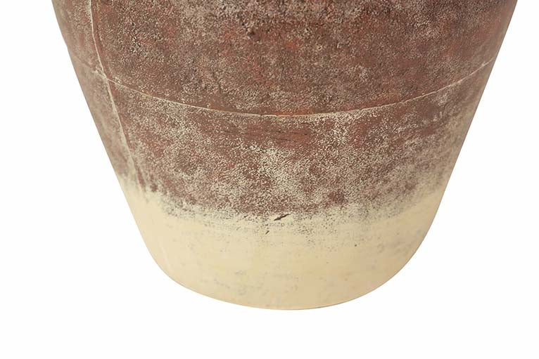 JARRON METAL MARRON BEIGE 28x28x46 CM