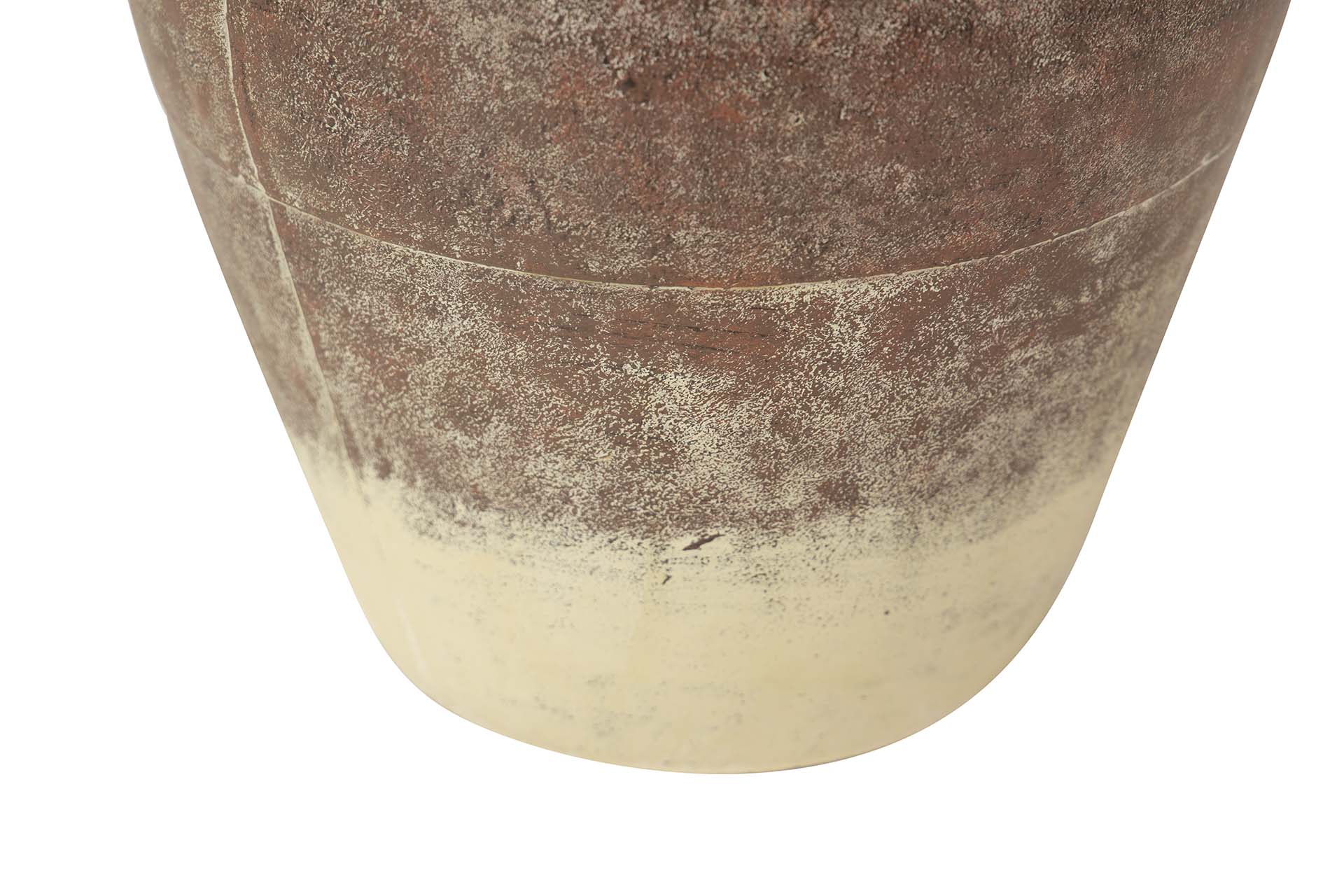 BROWN BEIGE METAL VASE 28x28x46 CM
