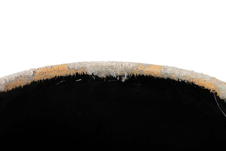 JARRON METAL BLANCO BIEGE 30x30x33 CM